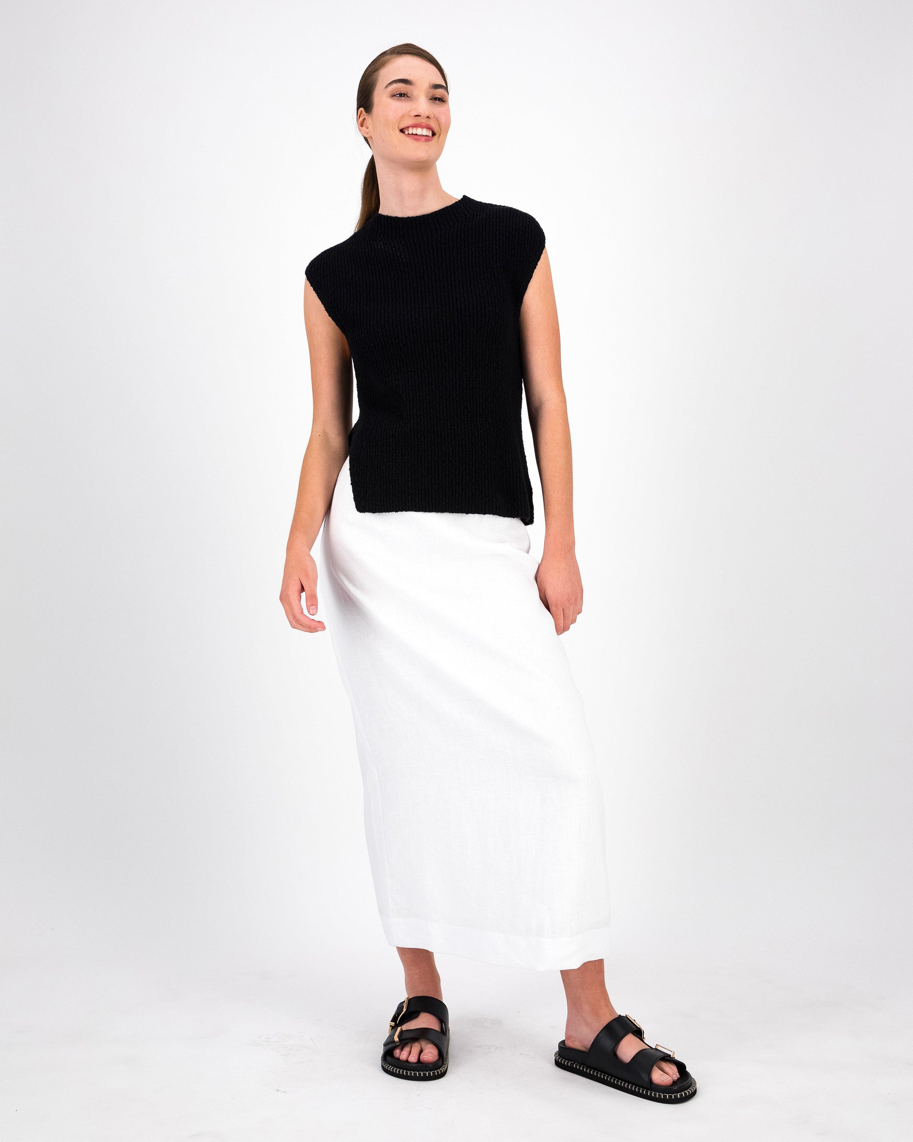 Akari Linen Skirt -  White