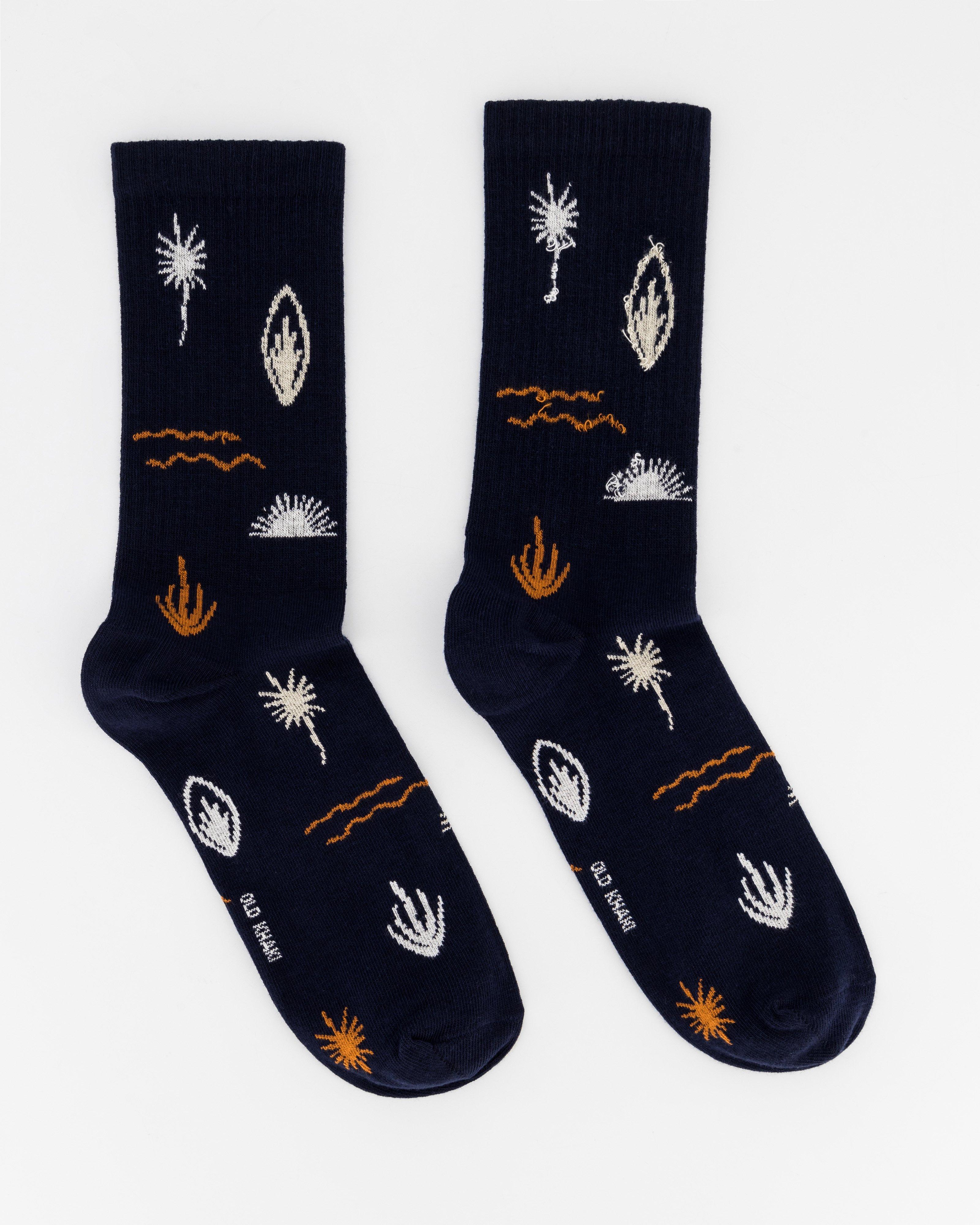 Men’s Bastian Desert Print Socks  -  Black