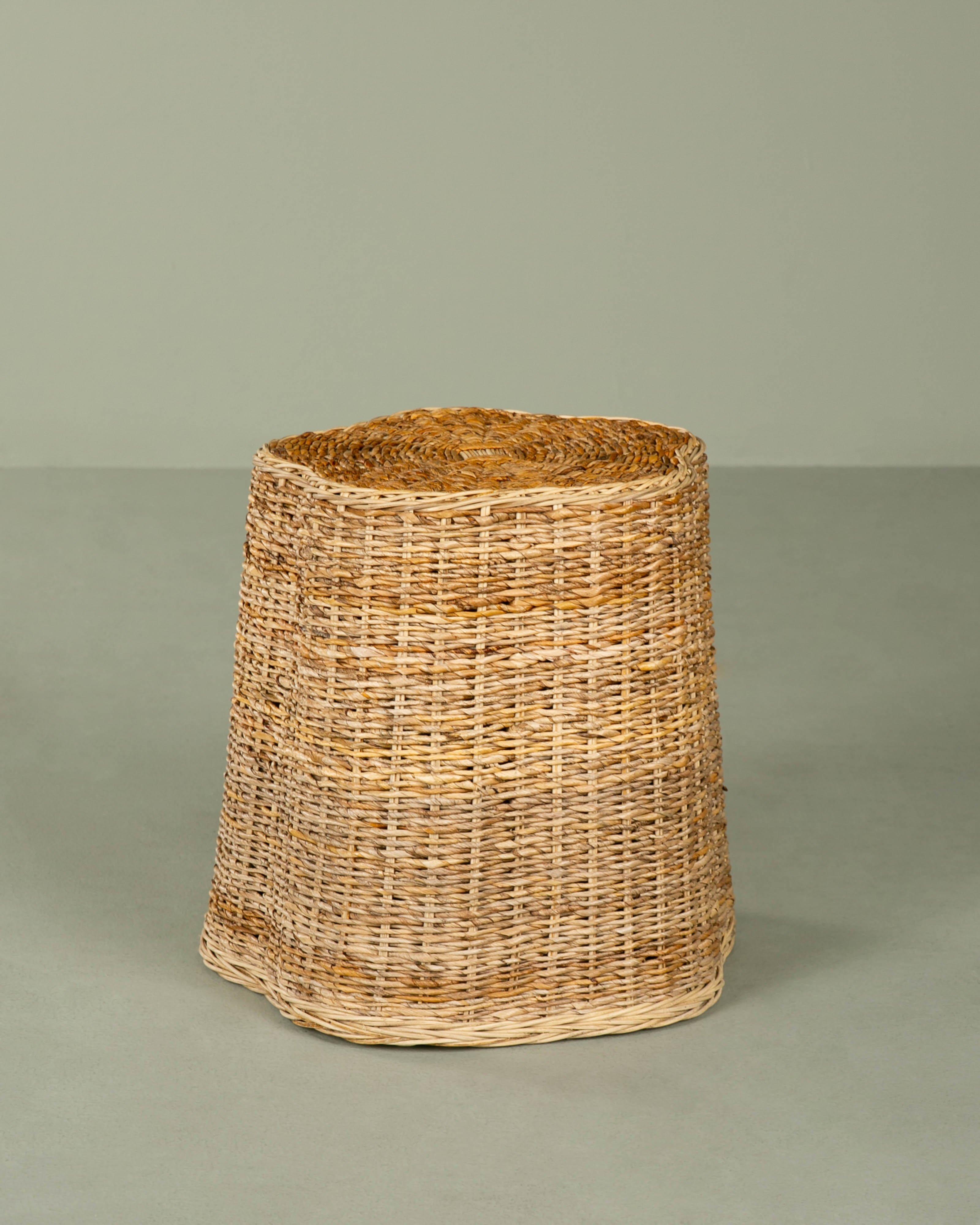 Magda Rattan Stool -  Brown