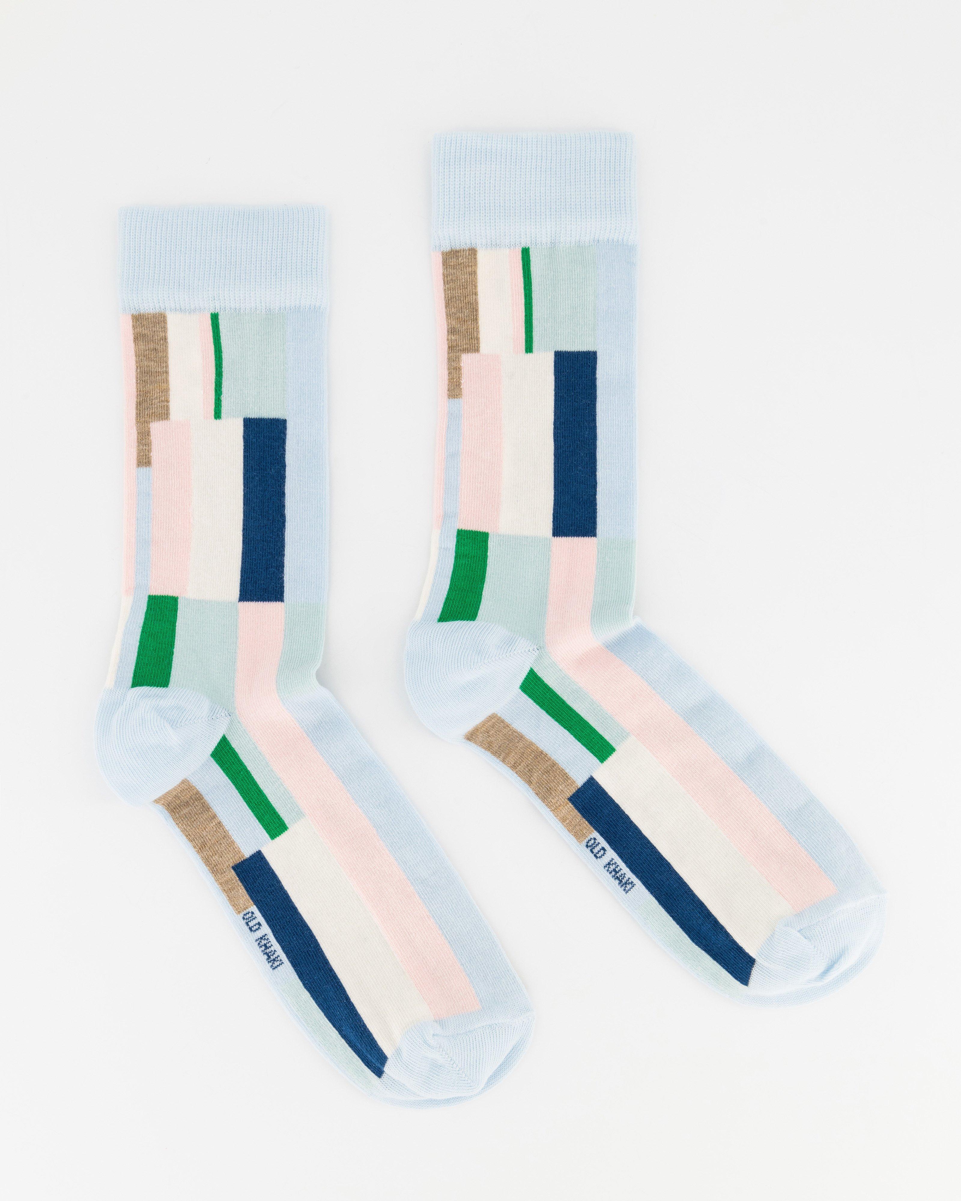 Men’s Stash Stripe Print Socks  -  Green