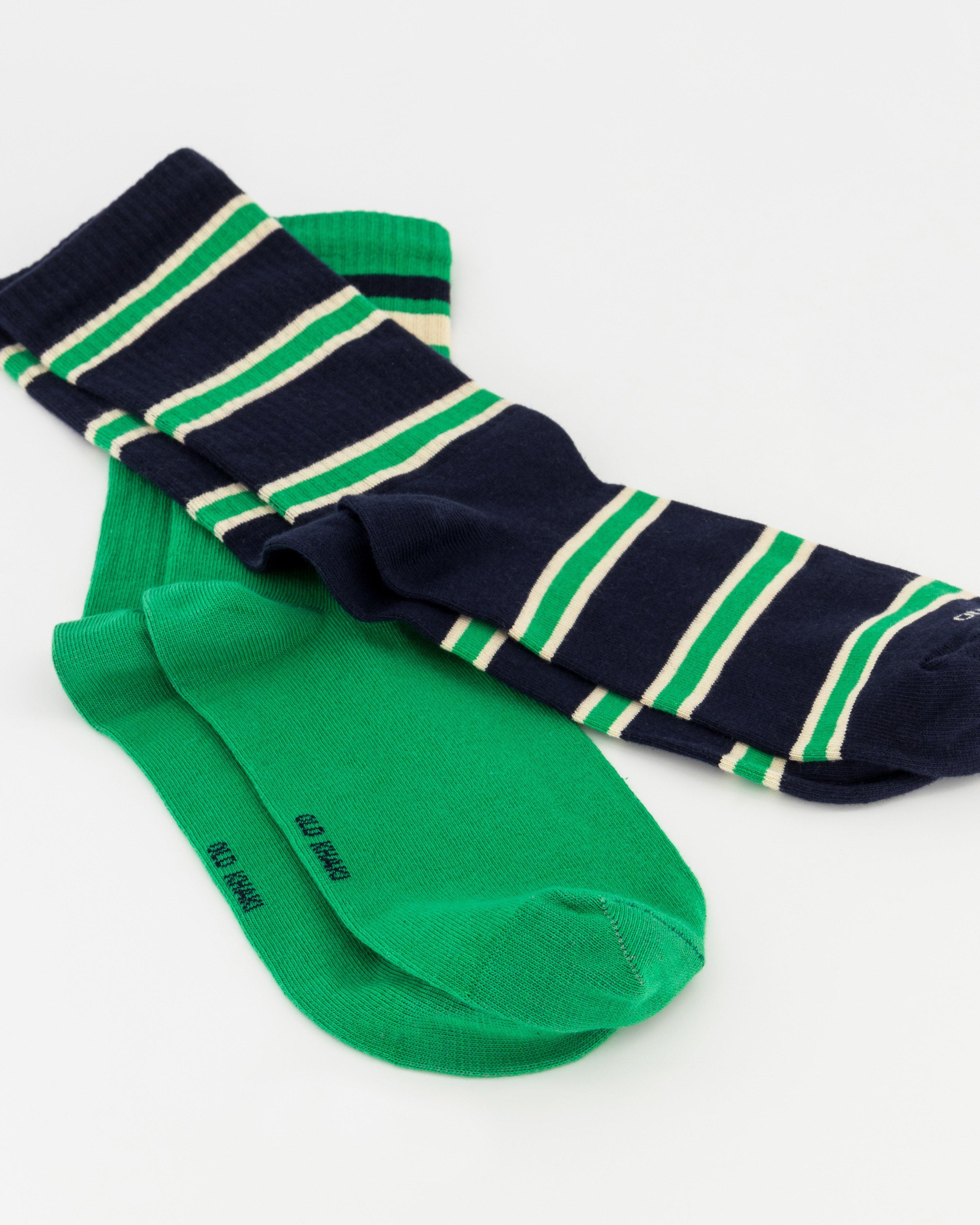 Men’s Werner Stripe Socks 2-Pack  -  Green