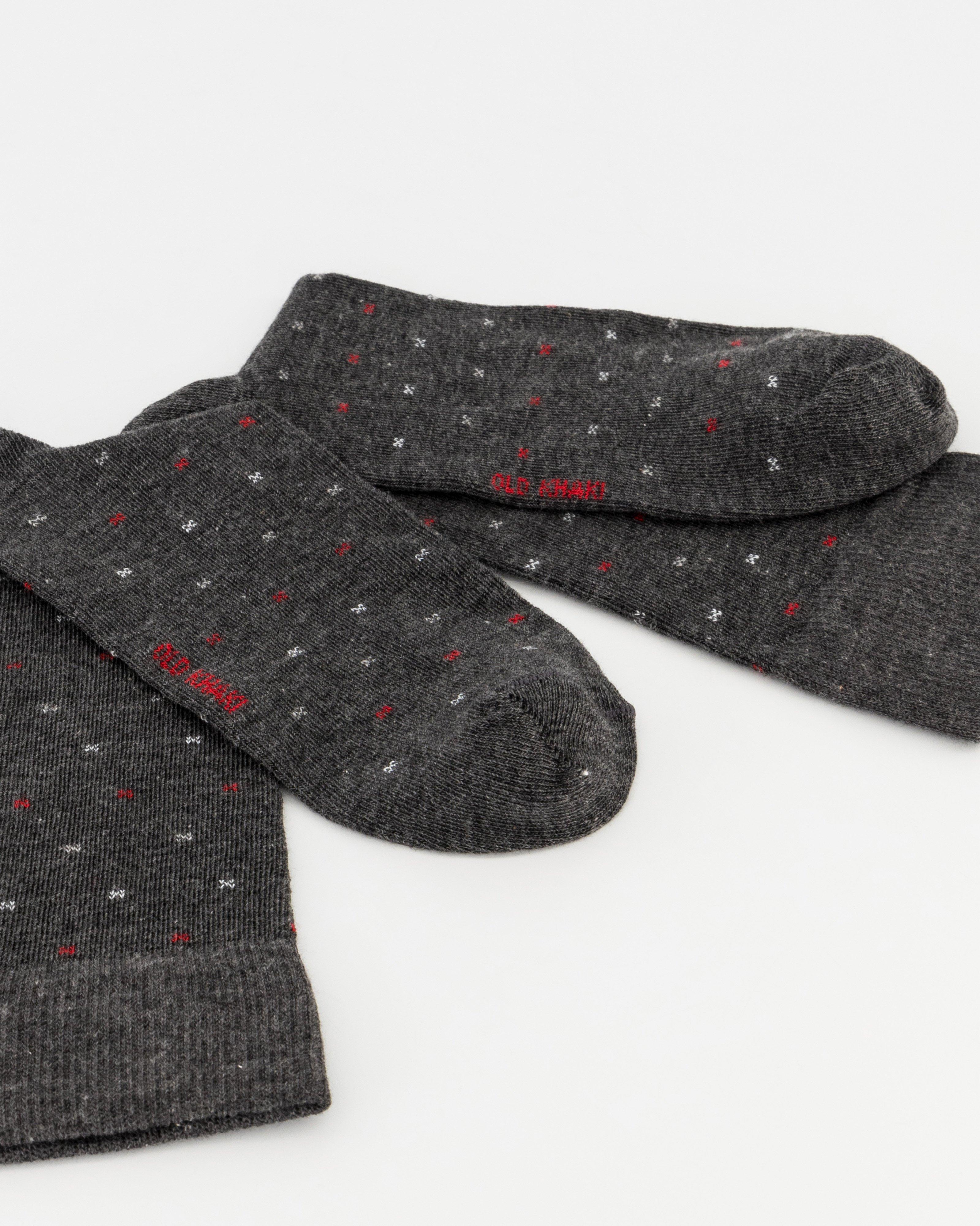 Men’s Crio Cross Print Socks  -  Charcoal