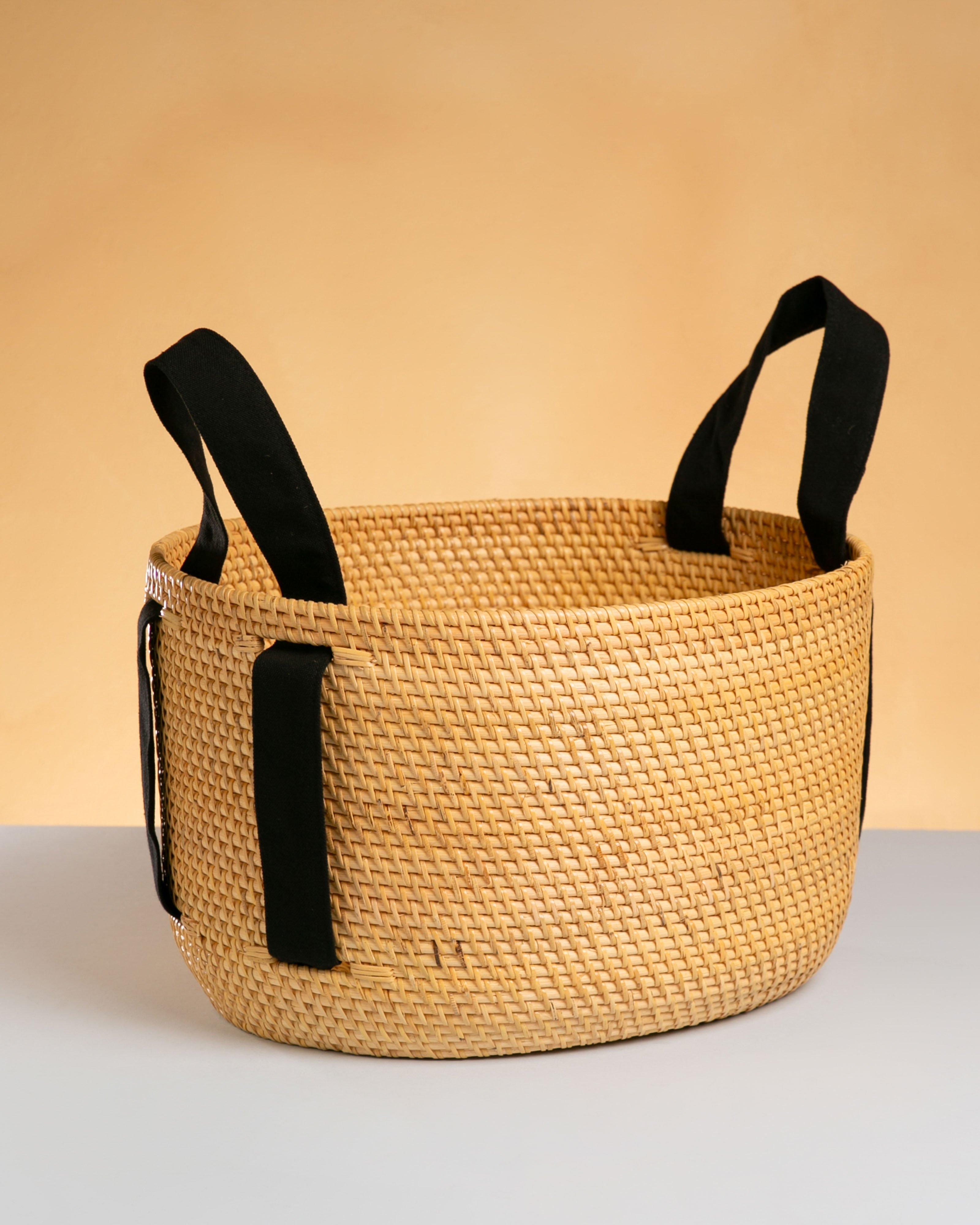 Gigi Large Rattan Basket -  Milk
