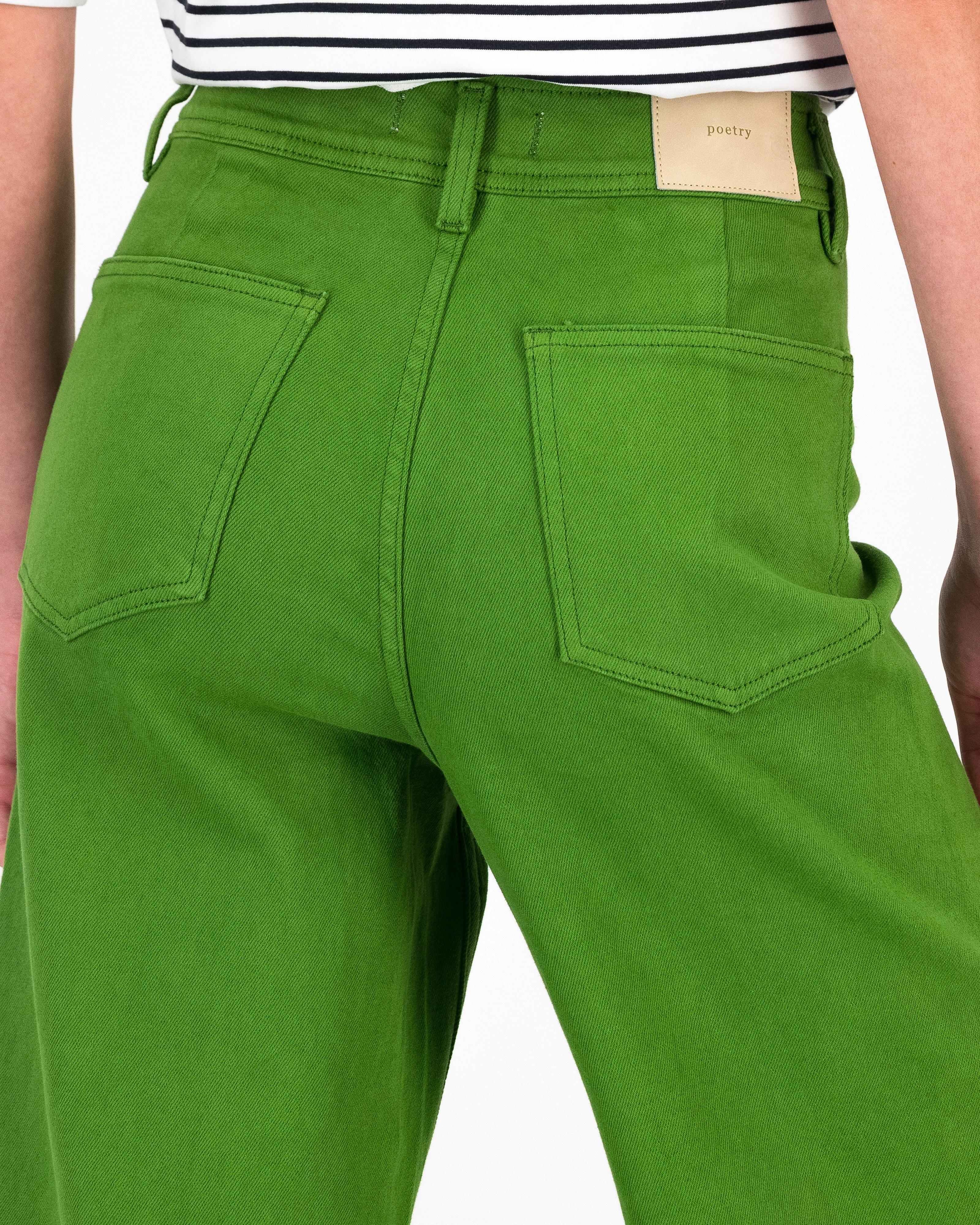 Reign Green Wide Leg Denims -  Green