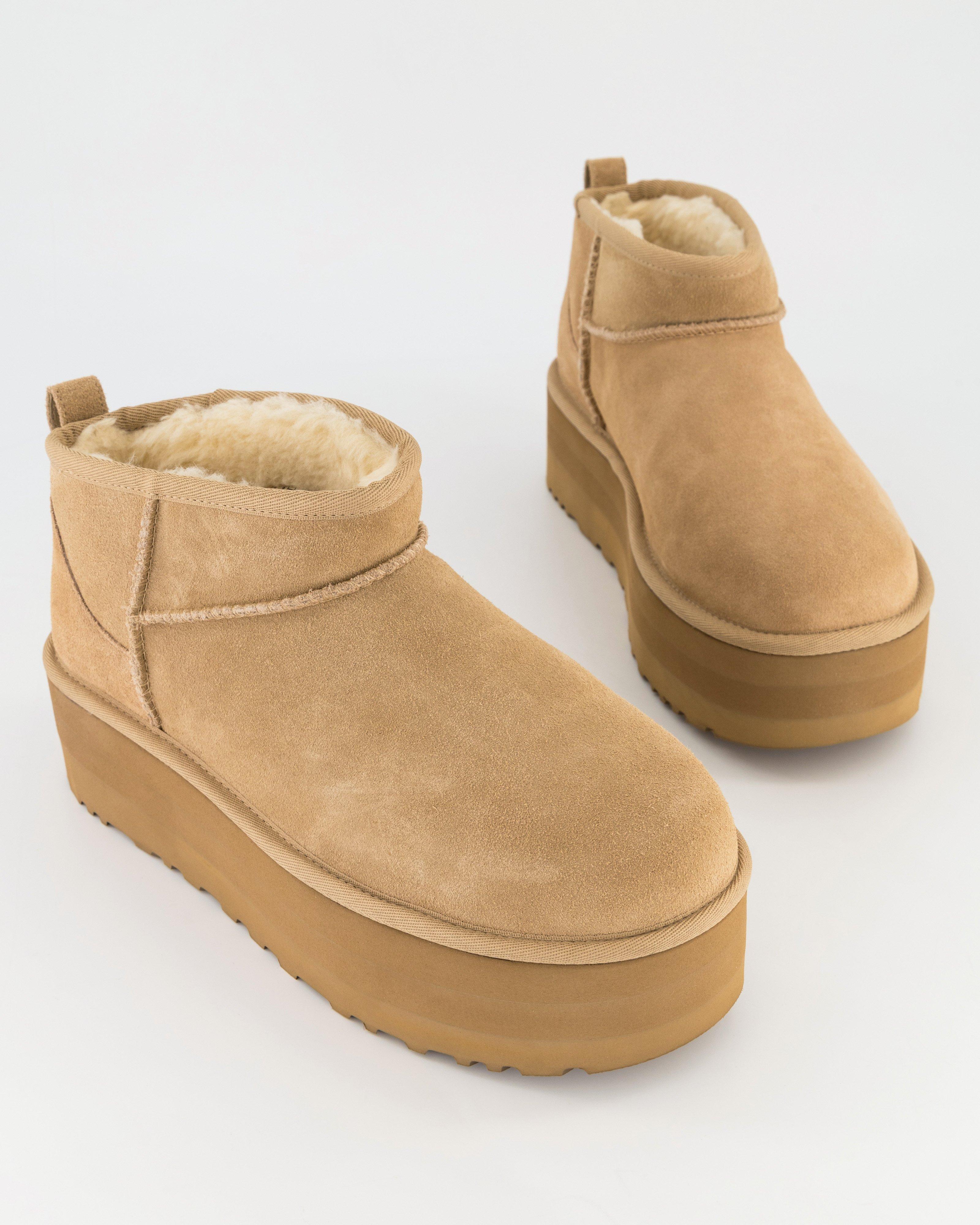 Ugg Classic Ultra Mini Platform Boots -  Stone