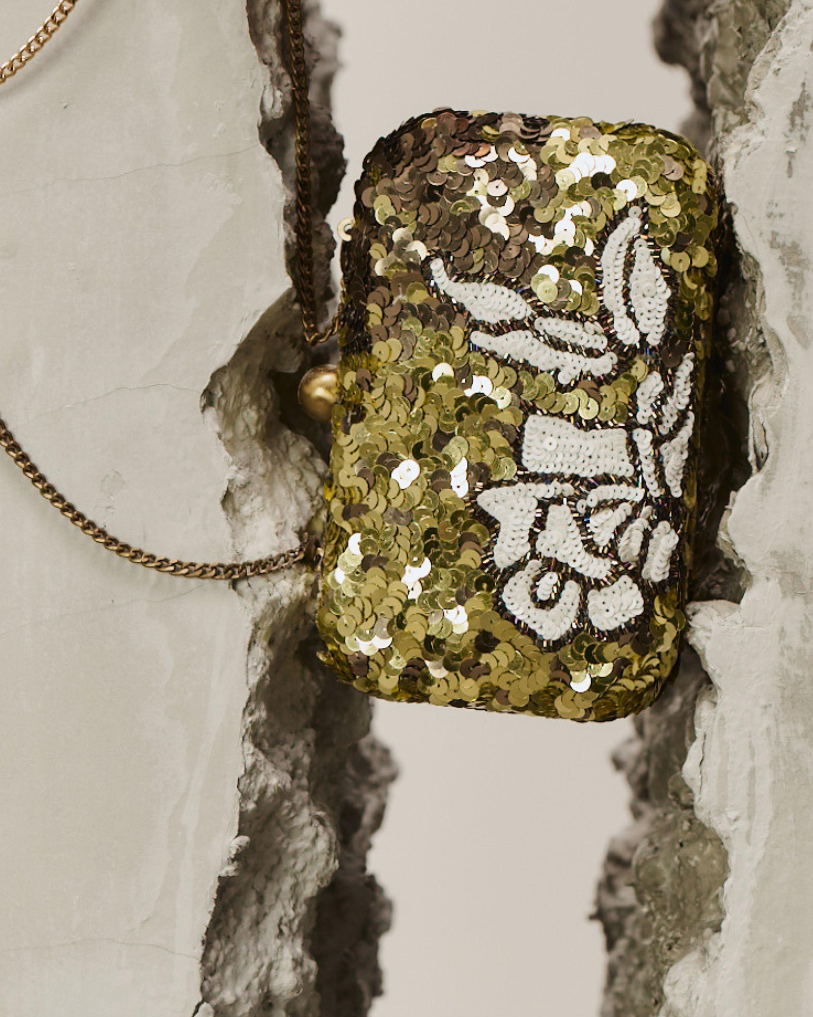 Rena Beaded Clutch -  Green