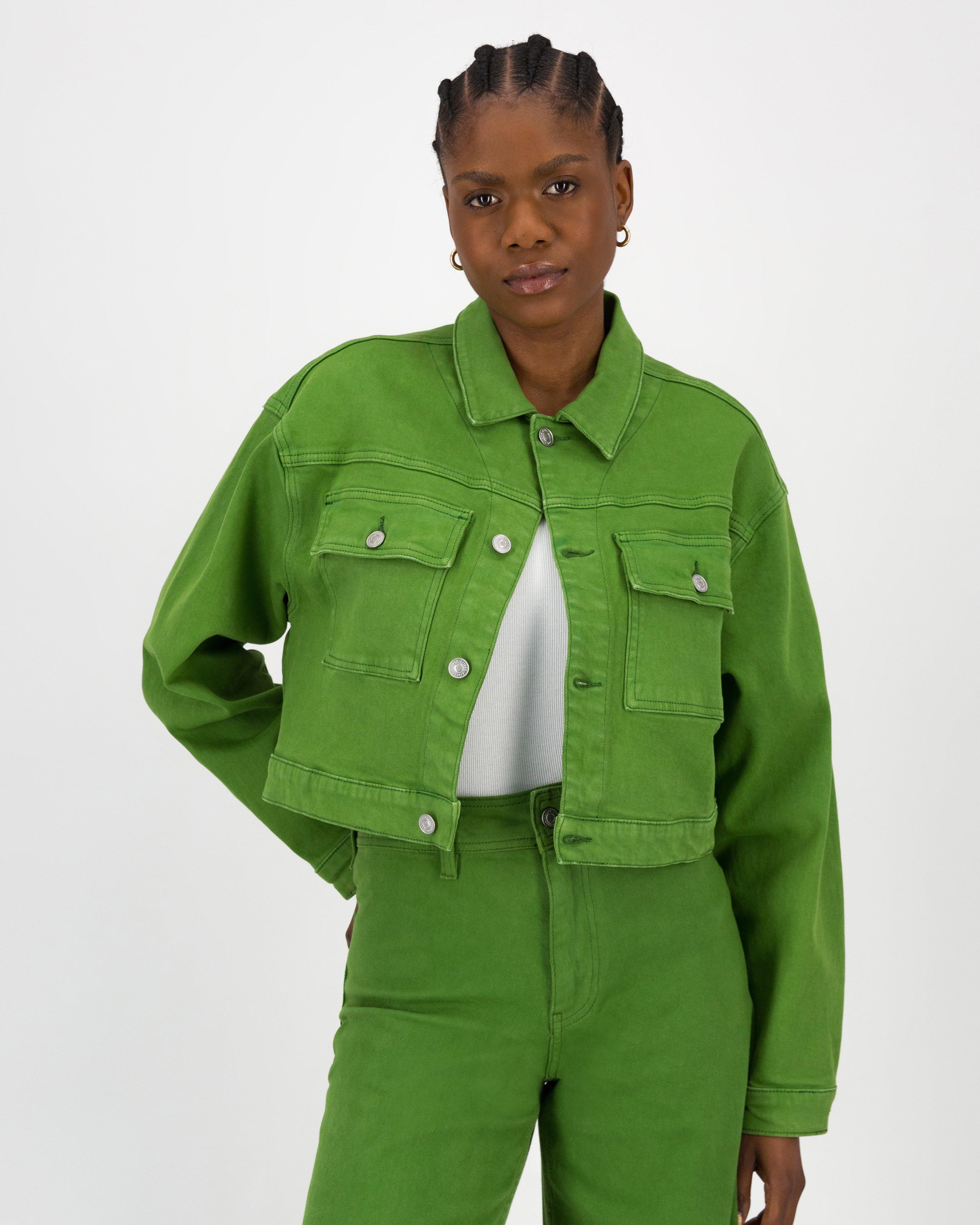 Shu Cropped Jacket -  Green