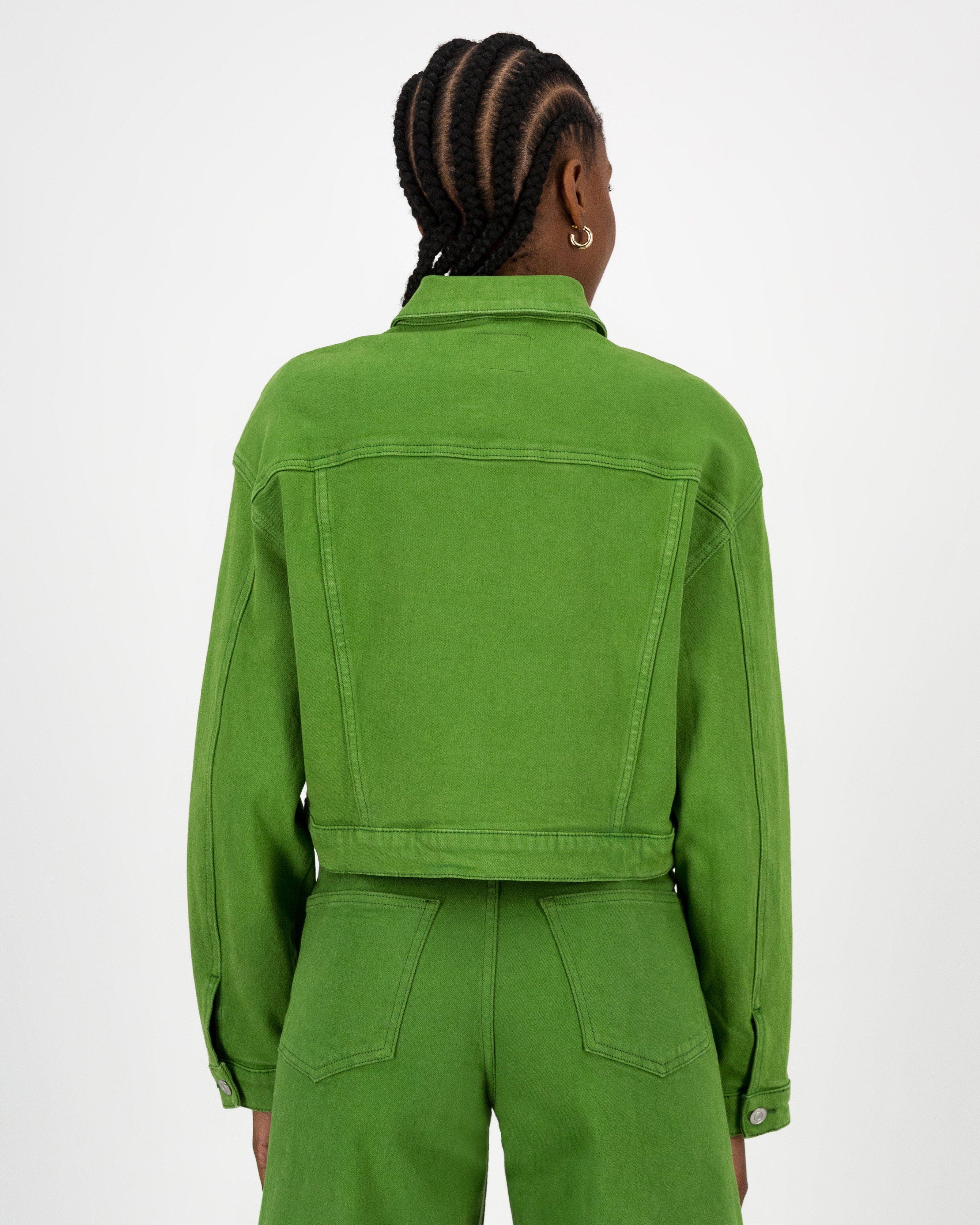 Shu Cropped Jacket -  Green