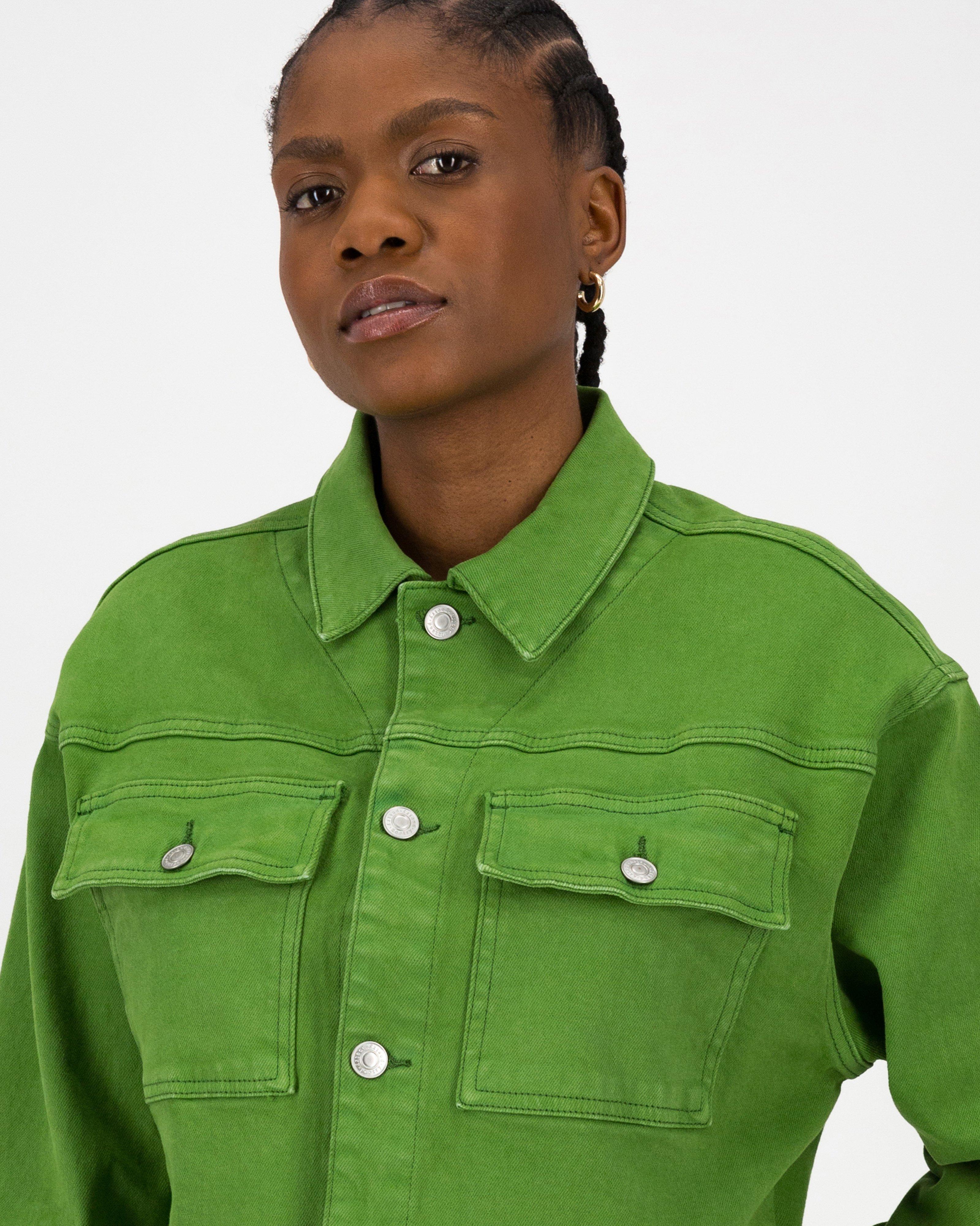 Shu Cropped Jacket -  Green