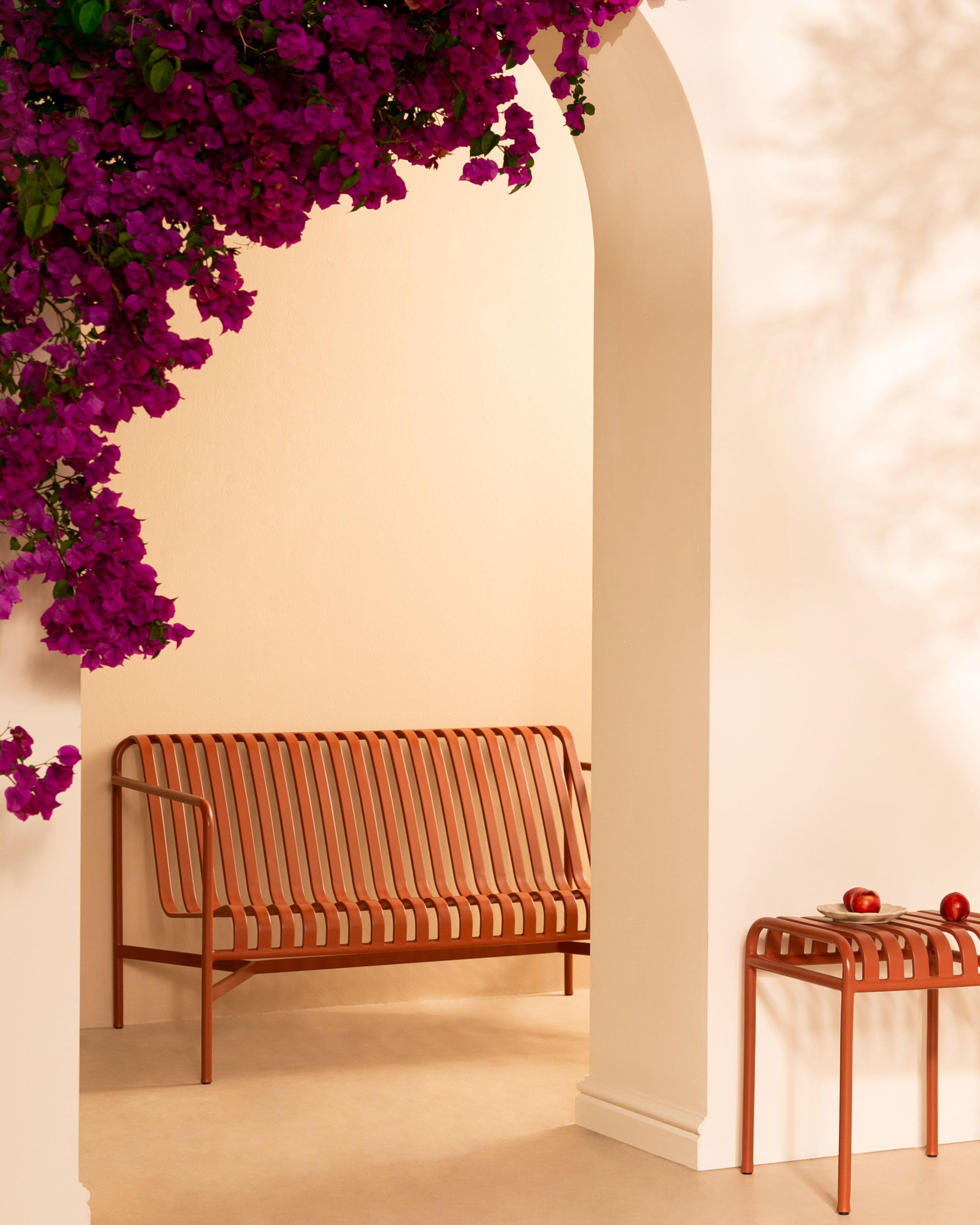 Lennox Lounge Bench -  Rust