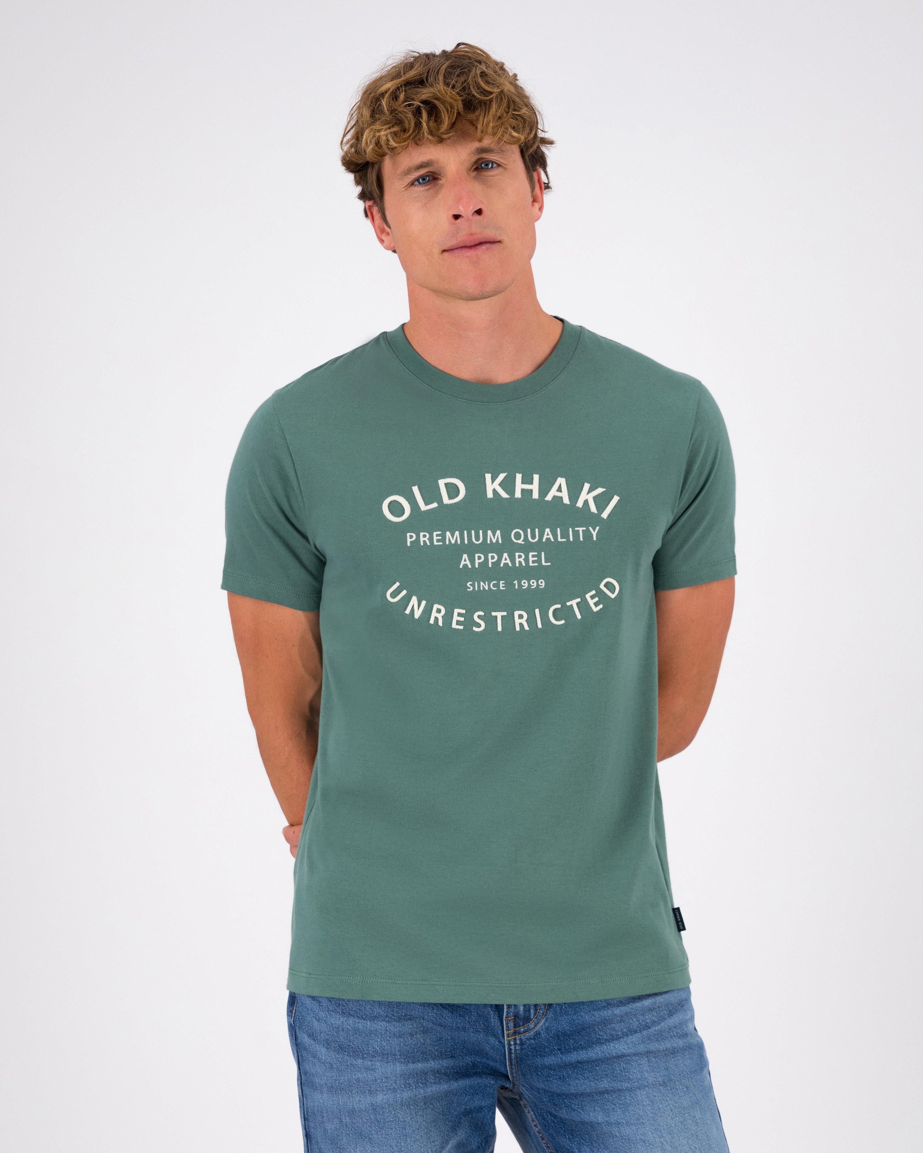  Men’s Maison Embroidered Logo T-Shirt  -  Sage