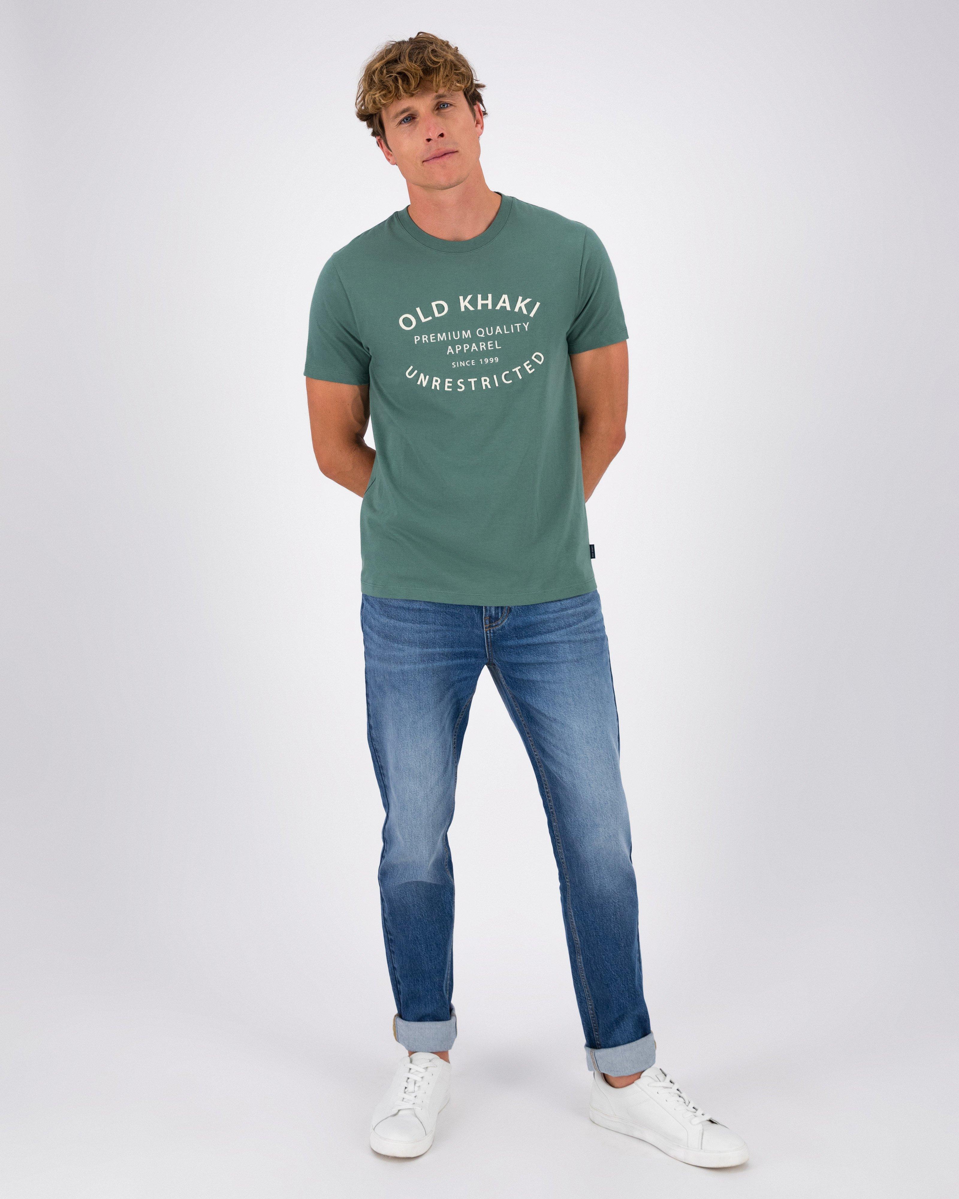  Men’s Maison Embroidered Logo T-Shirt  -  Sage