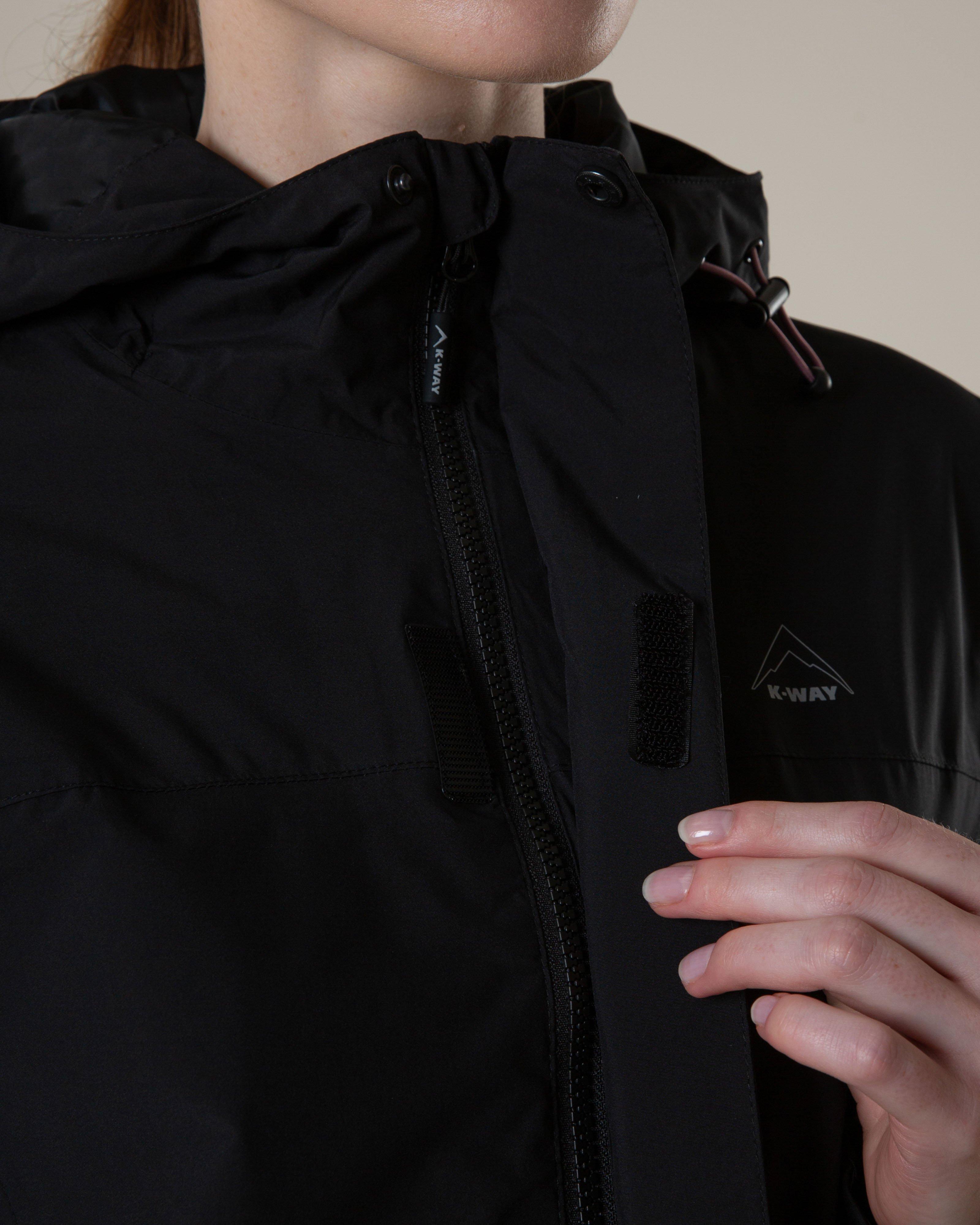 K-Way Women’s Nimbo Waterproof Rain Jacket -  Black