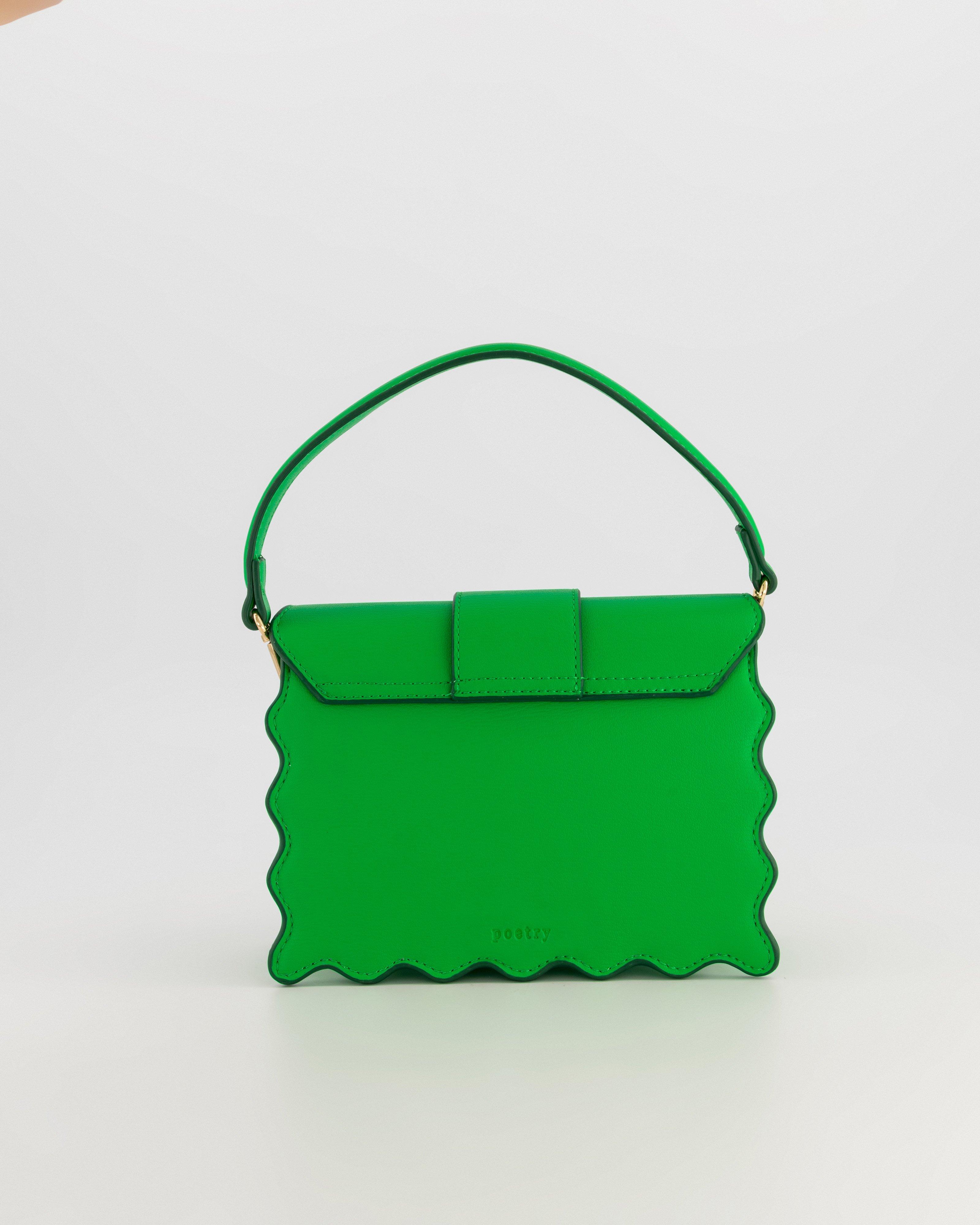 Candice Scalloped Crossbody Bag -  Green