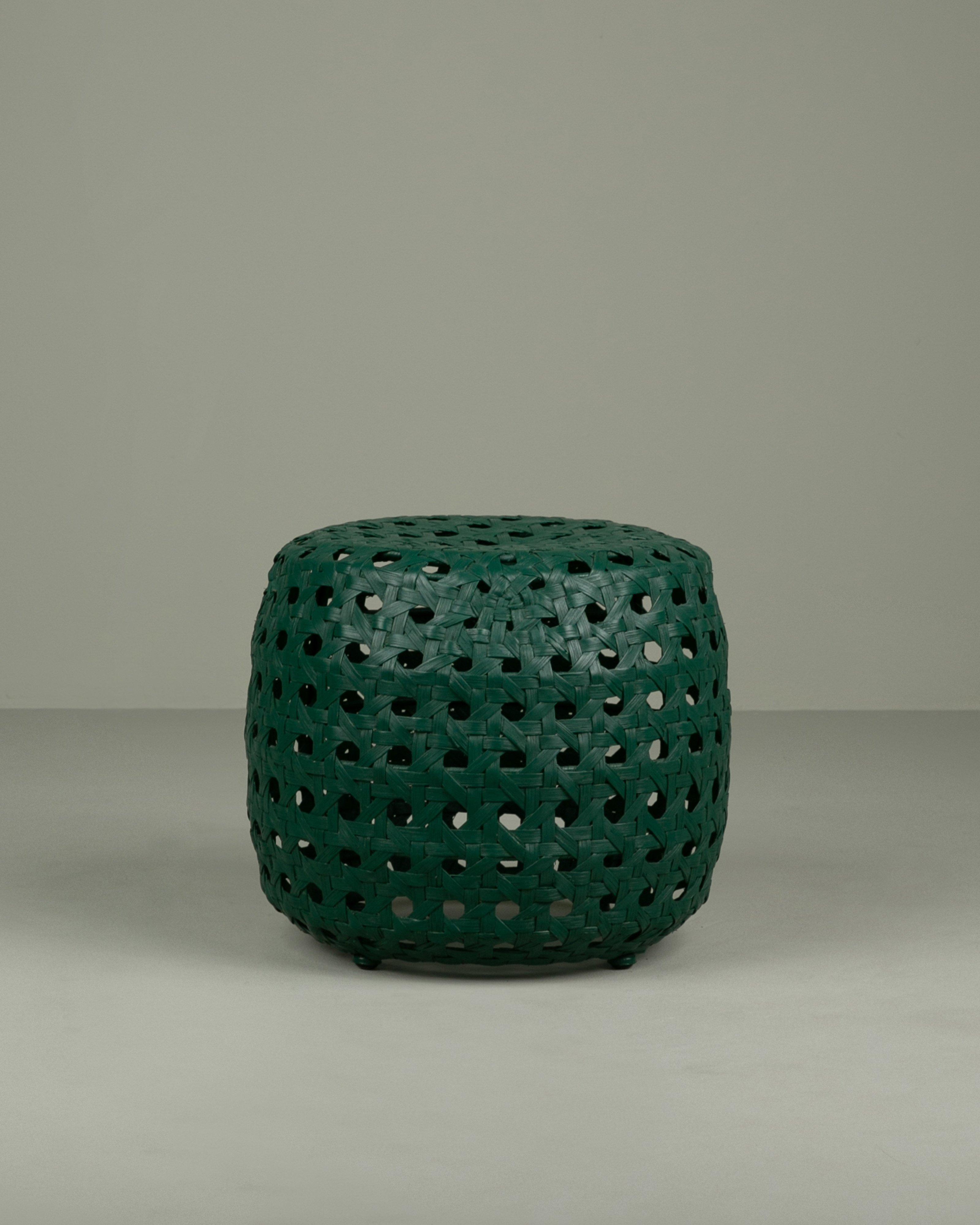 Paolo Rattan Stool -  Green