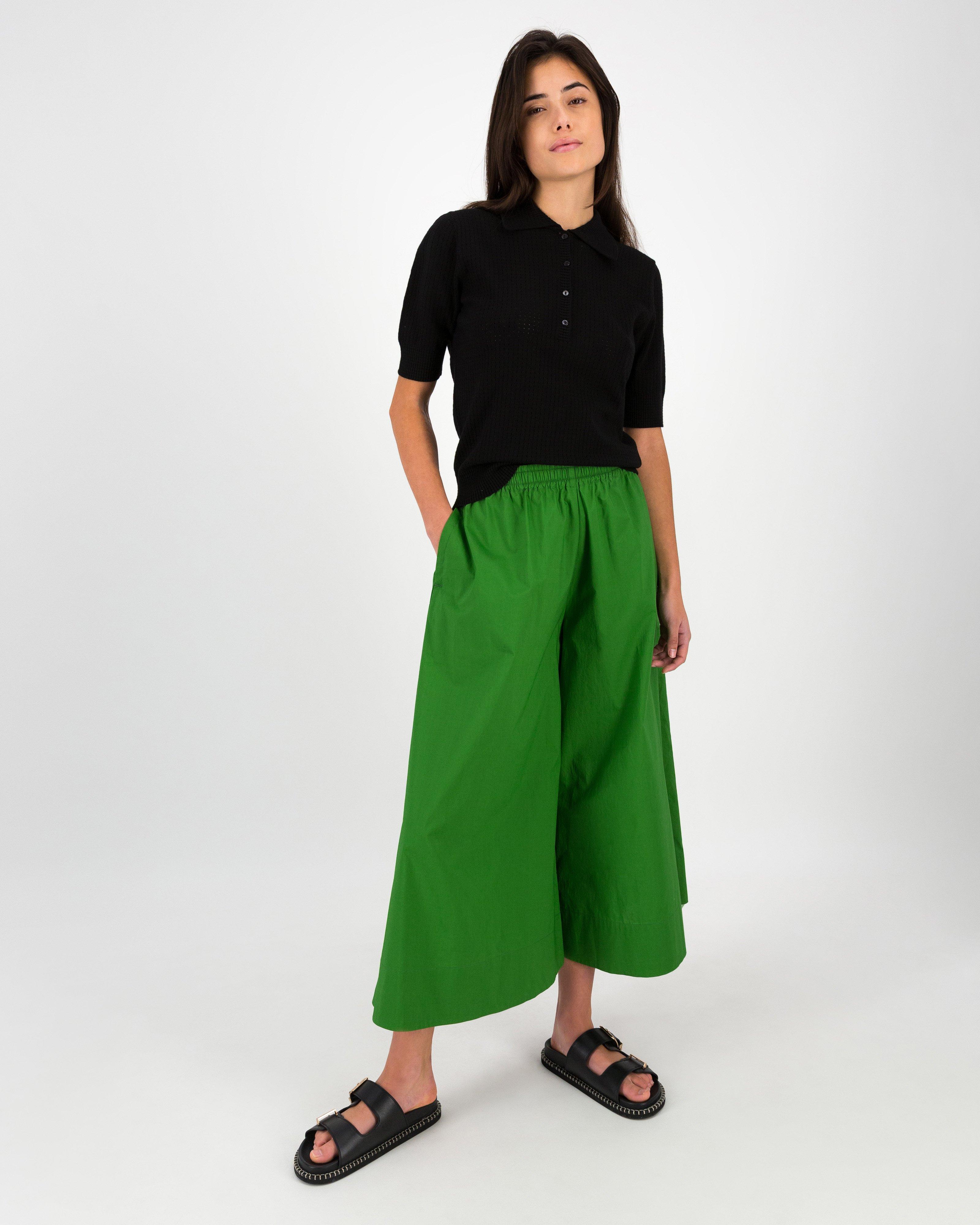 Ashley Pointelle Knitwear Polo -  Black