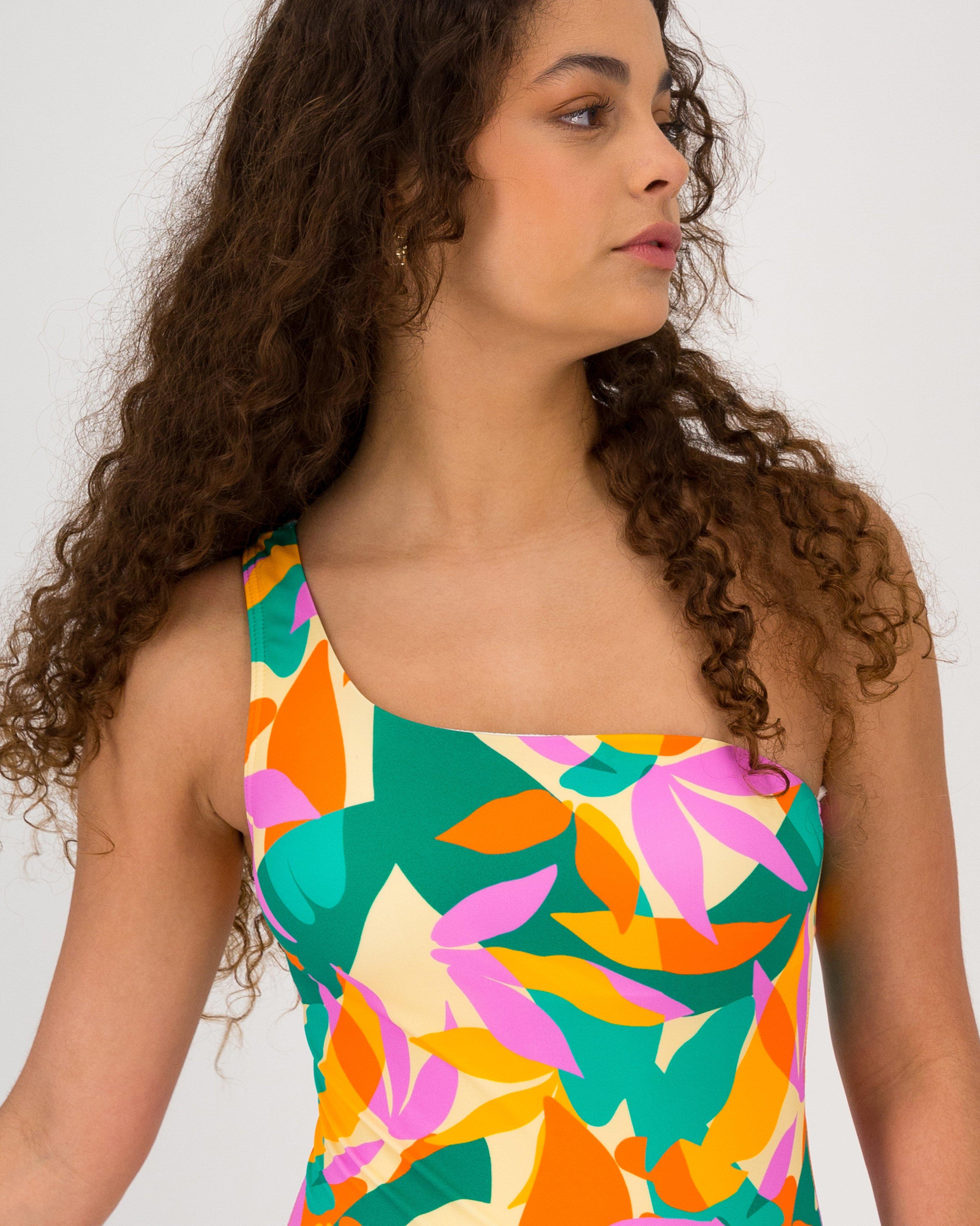 Women’s Linka One Shoulder Swimsuit  -  Teal