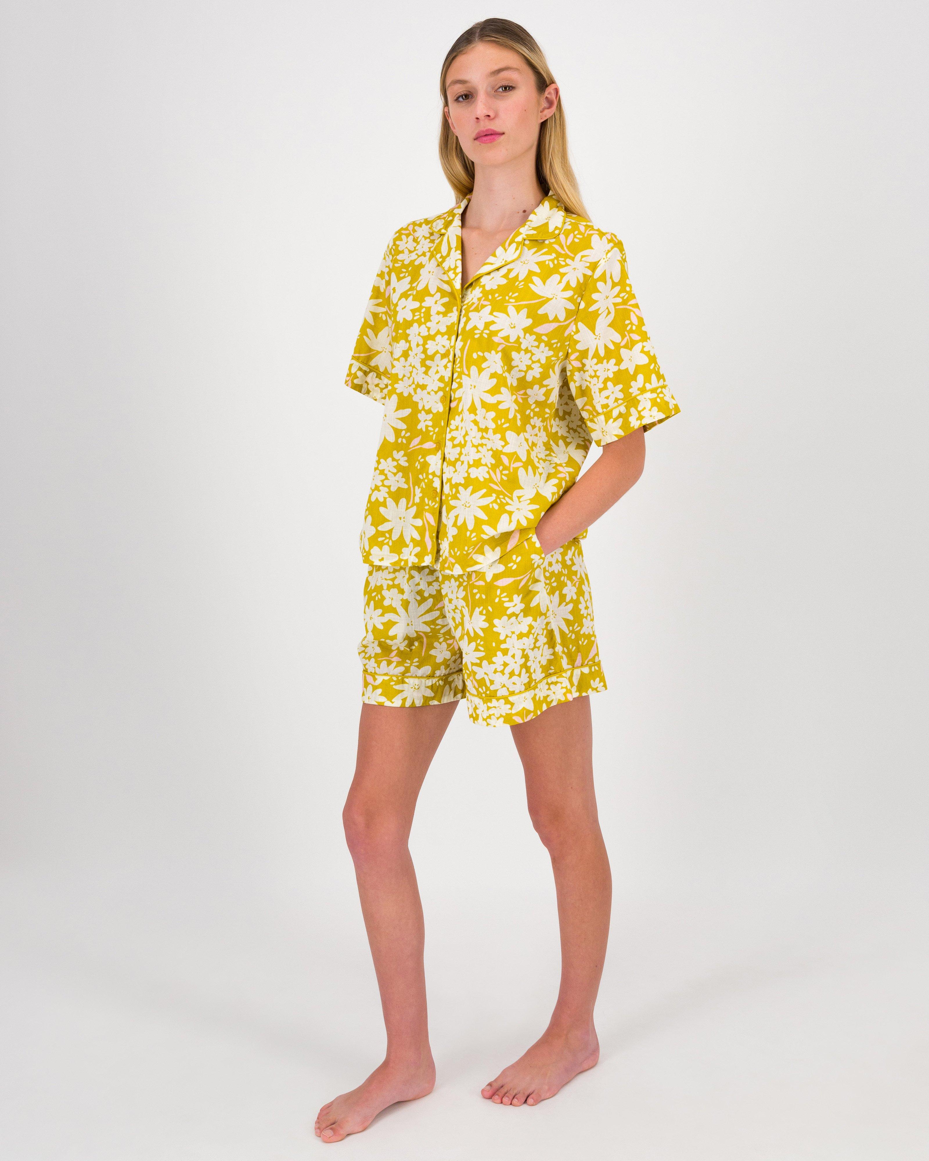 Shay Yellows Print Sleep Set -  Yellow