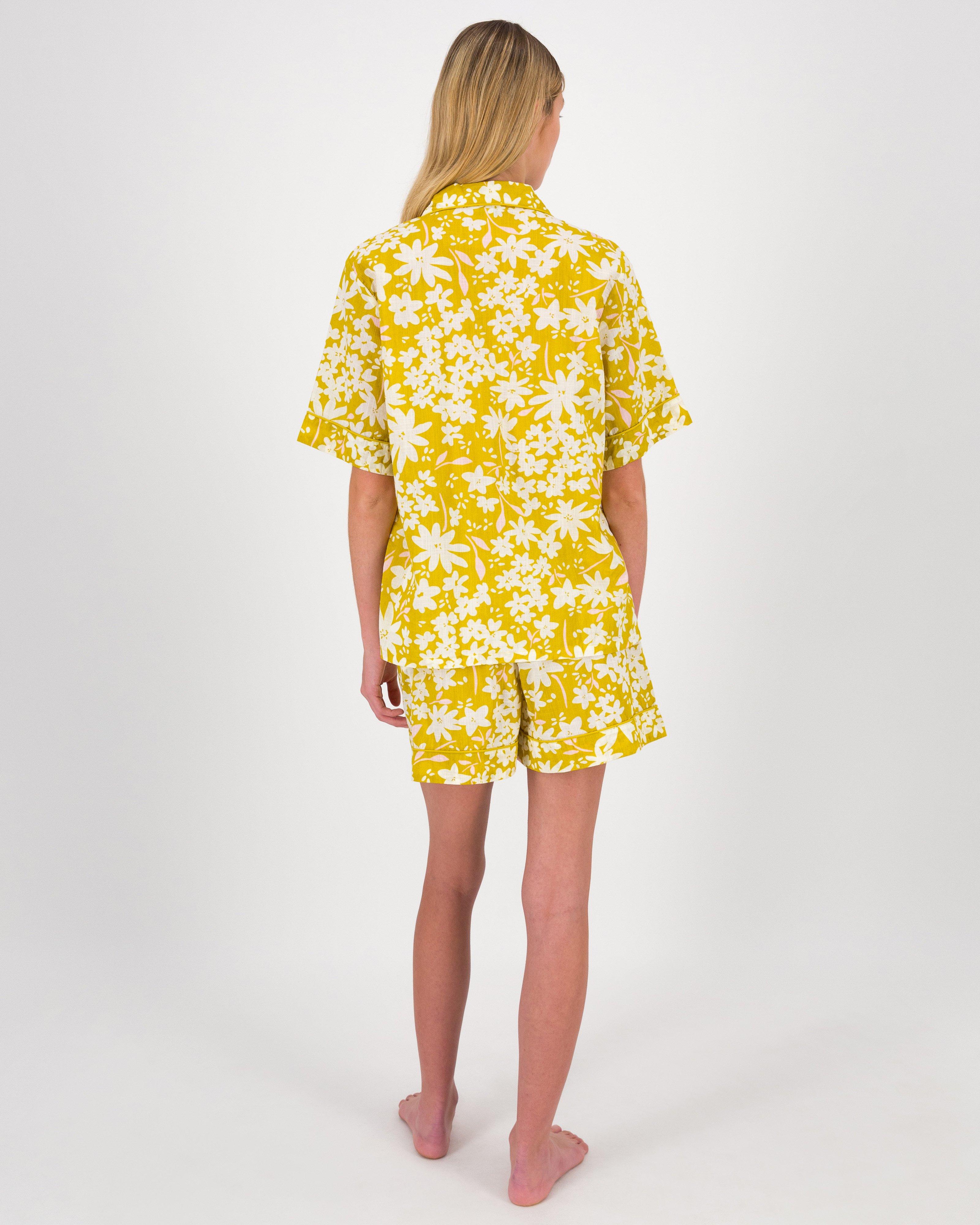 Shay Yellows Print Sleep Set -  Yellow