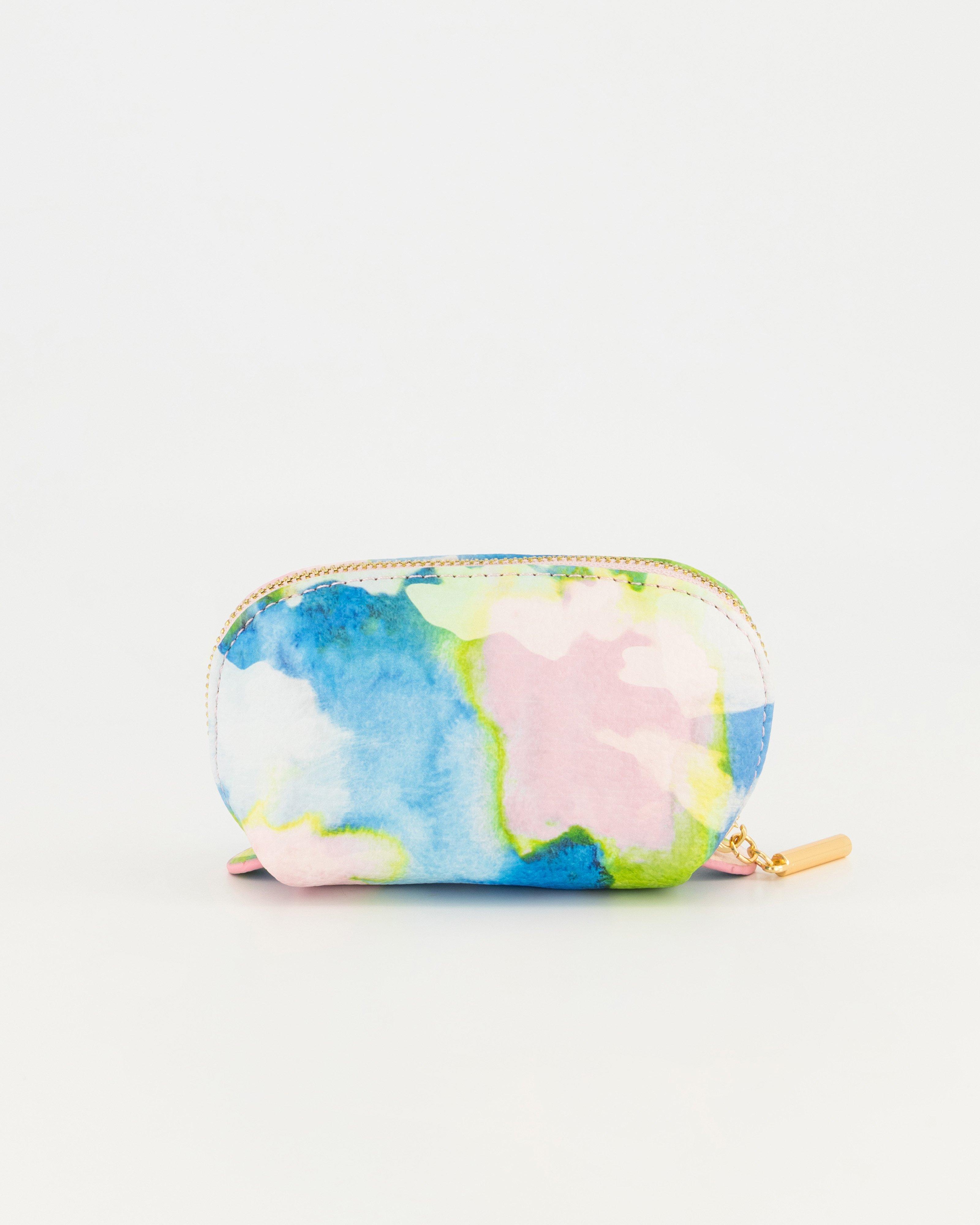 Ana Printed Small Travel Pouch -  Blue