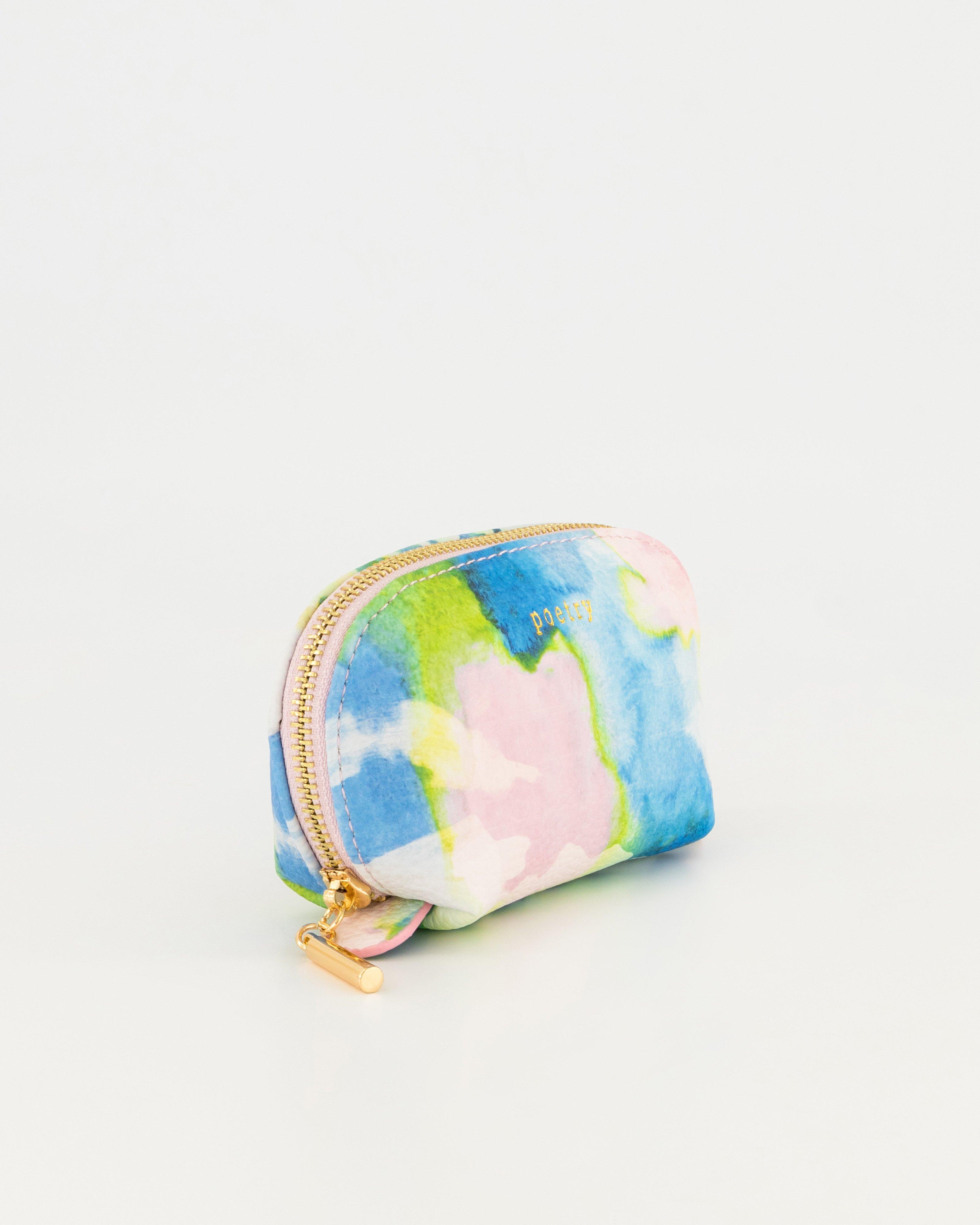 Ana Printed Small Travel Pouch -  Blue