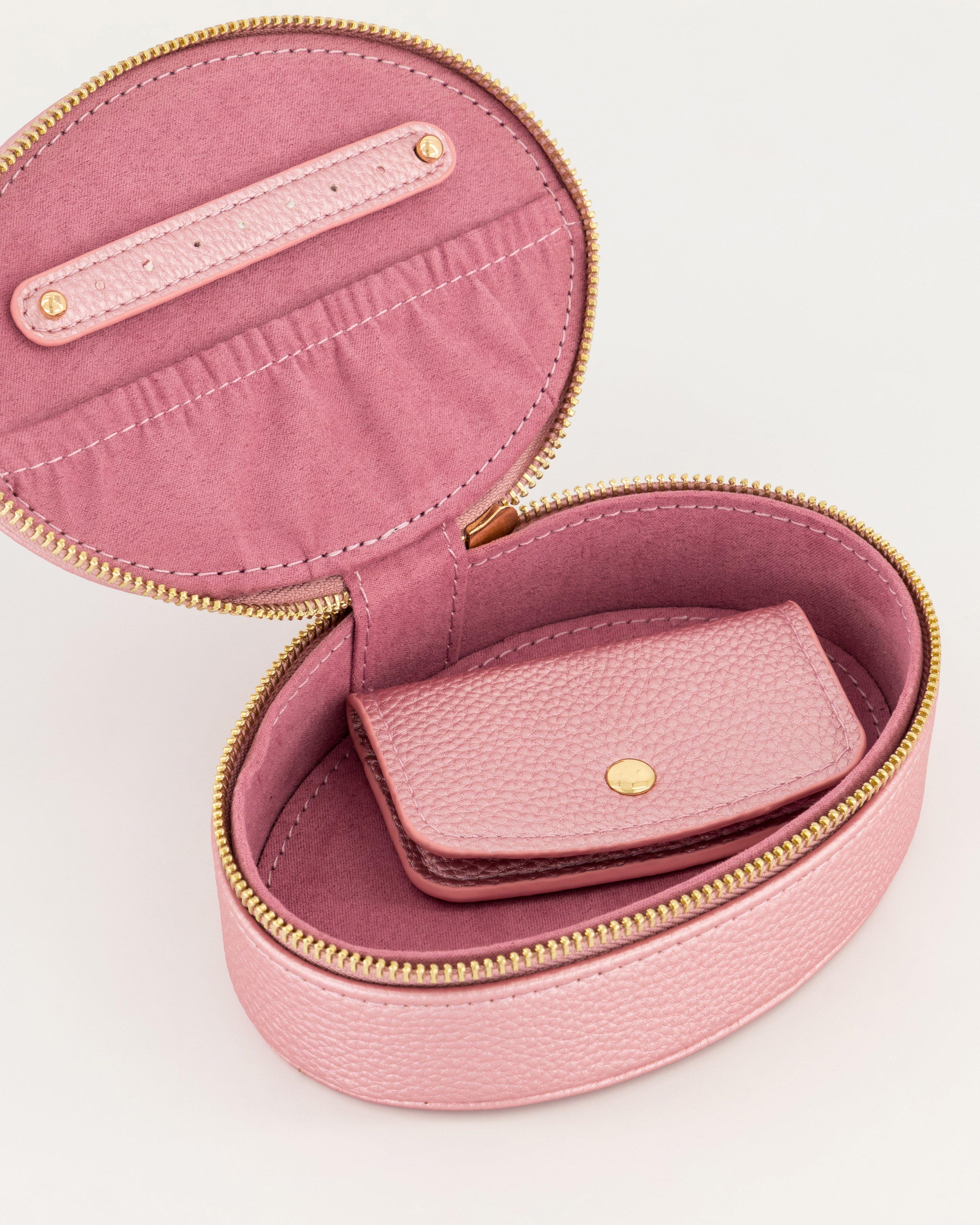 Mila Medium Oval Jewellery box -  Pink