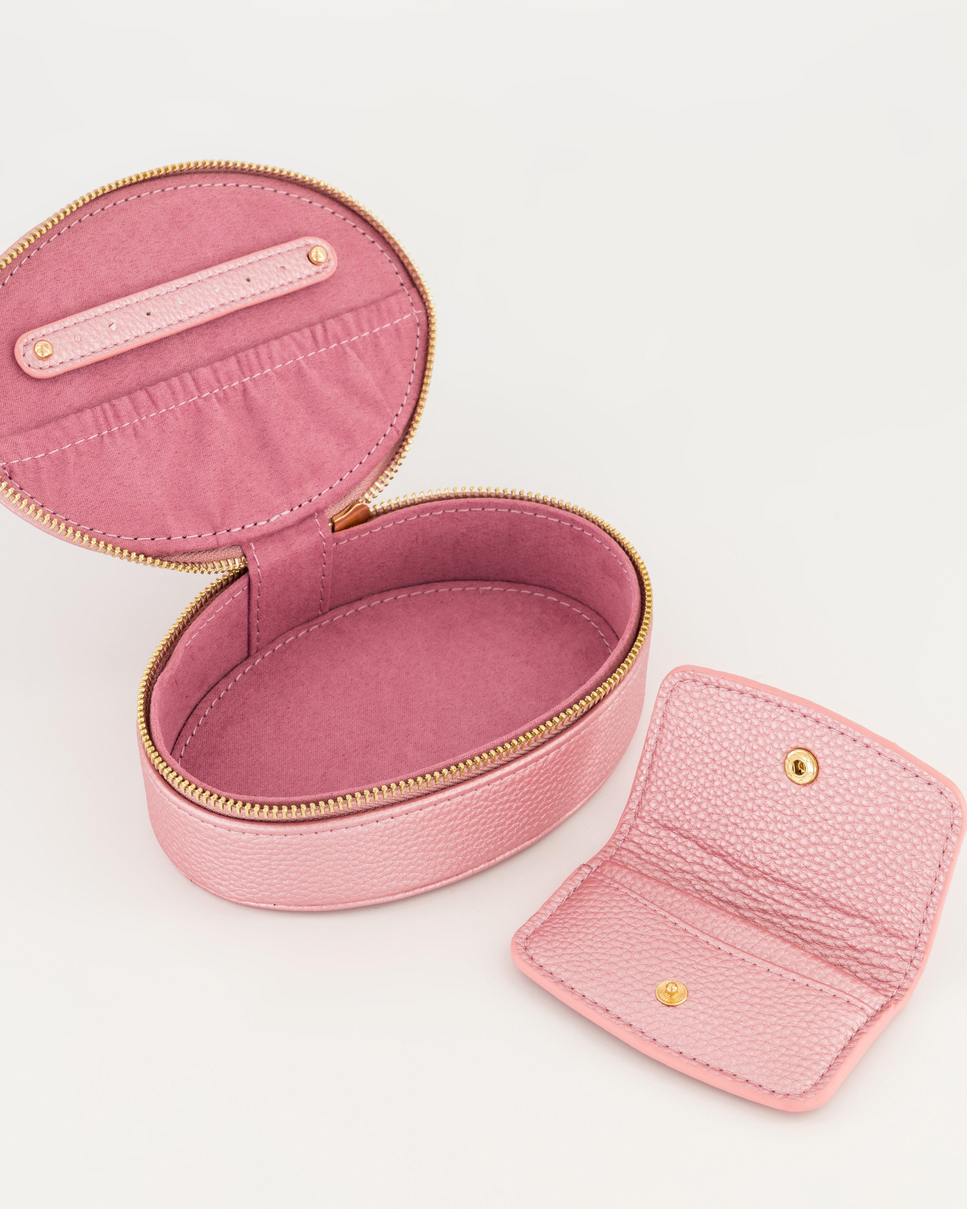 Mila Medium Oval Jewellery box -  Pink