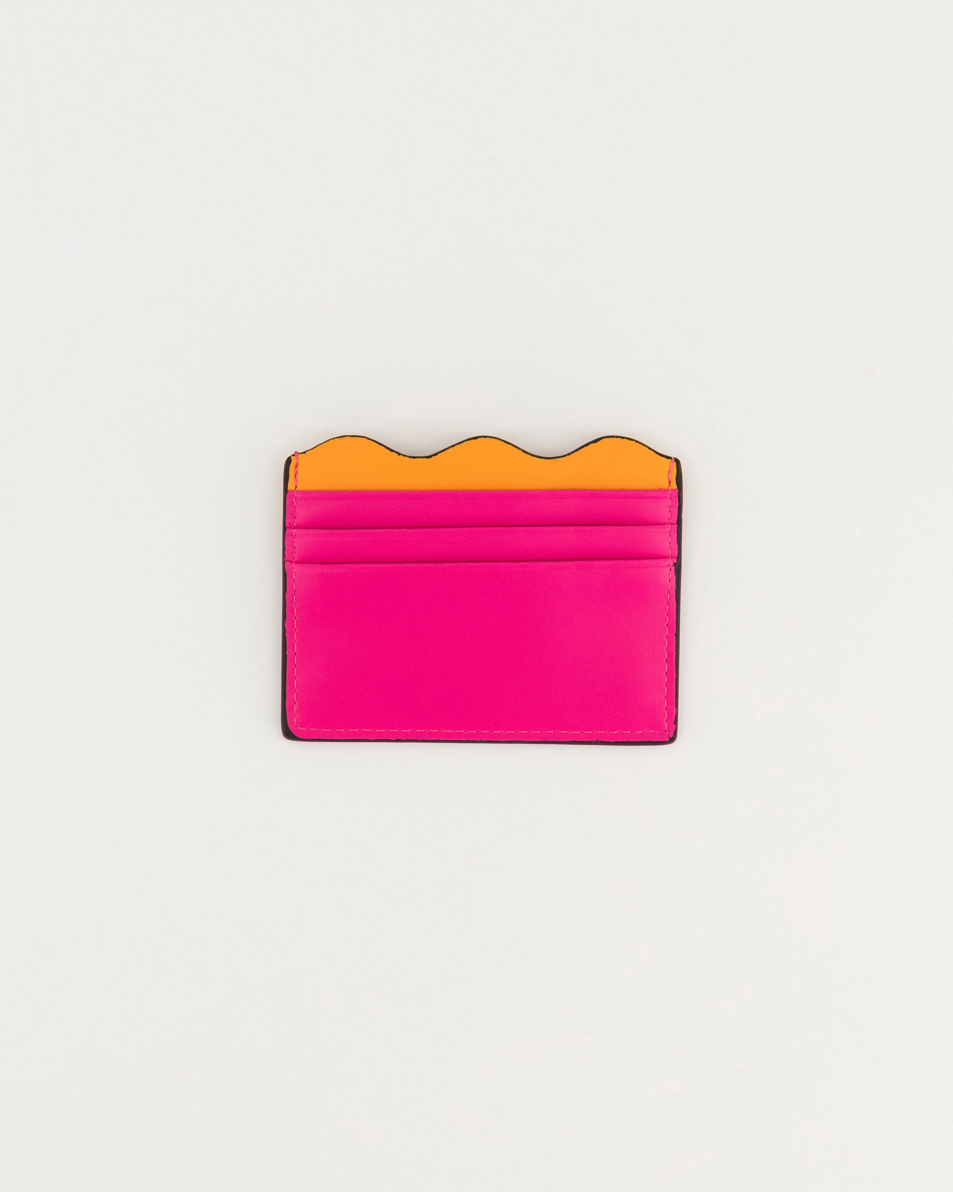 Sakura Scalloped Colourblock Card Holder -  Pink