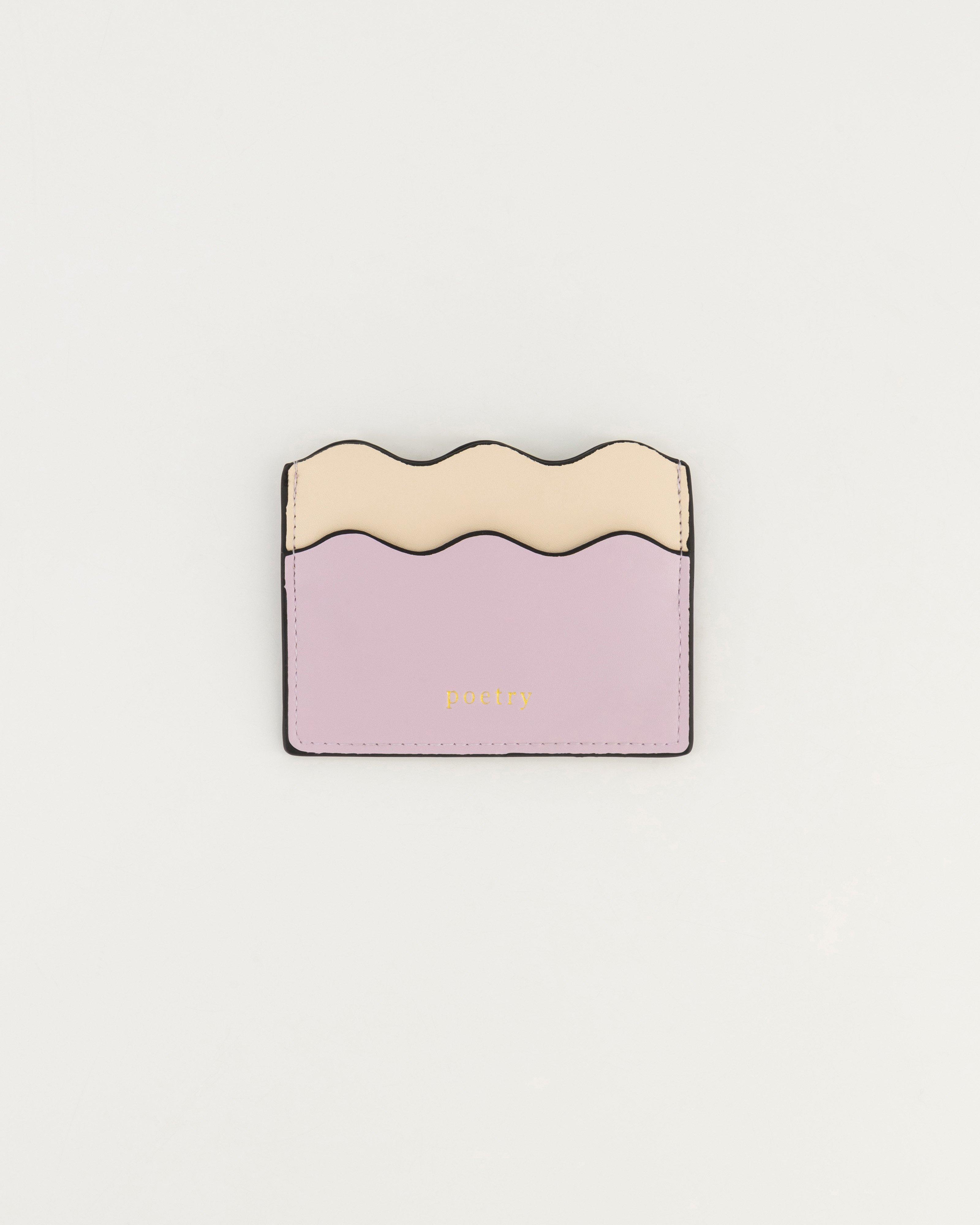 Sakura Scalloped Colourblock Card Holder -  Lilac