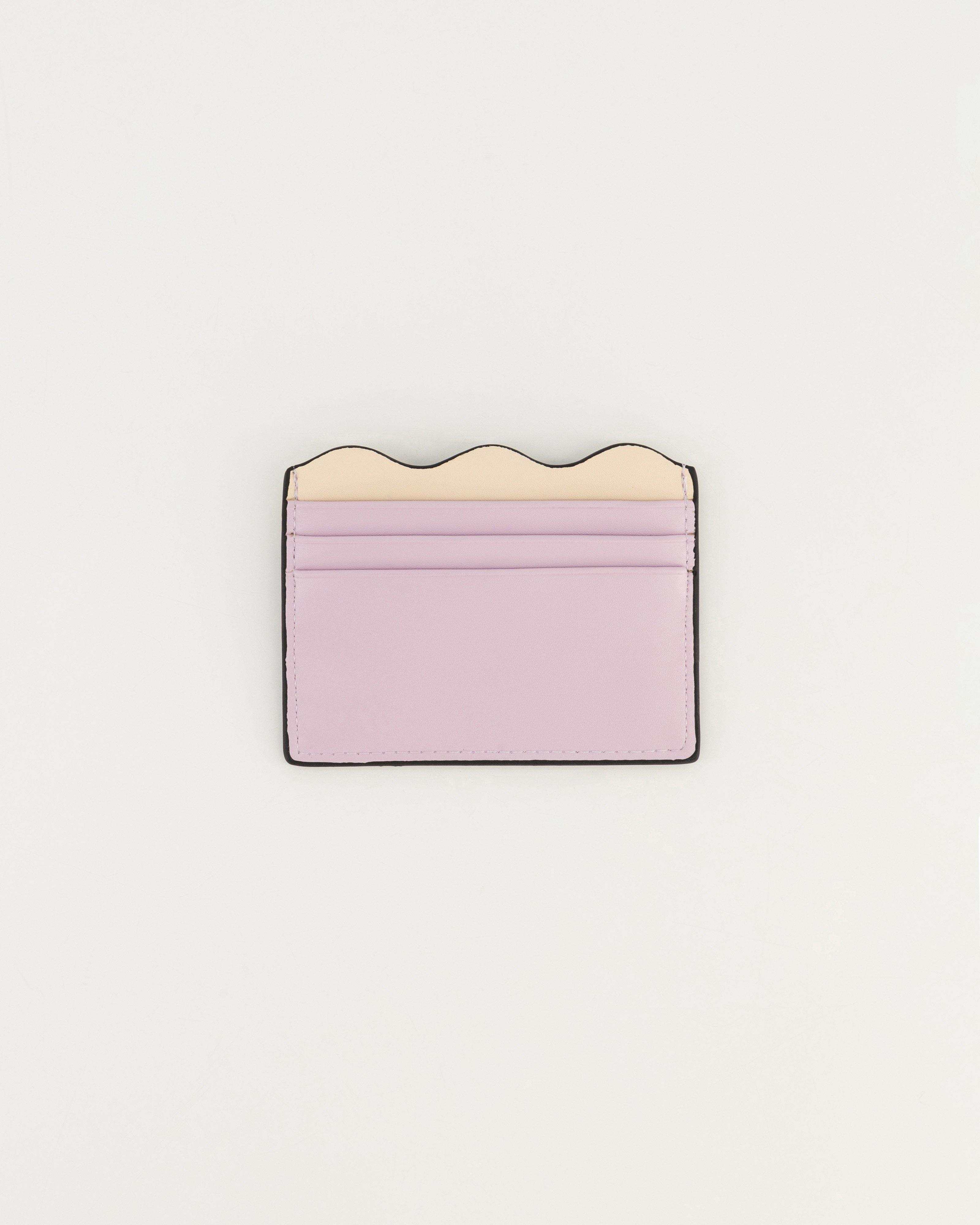 Sakura Scalloped Colourblock Card Holder -  Lilac