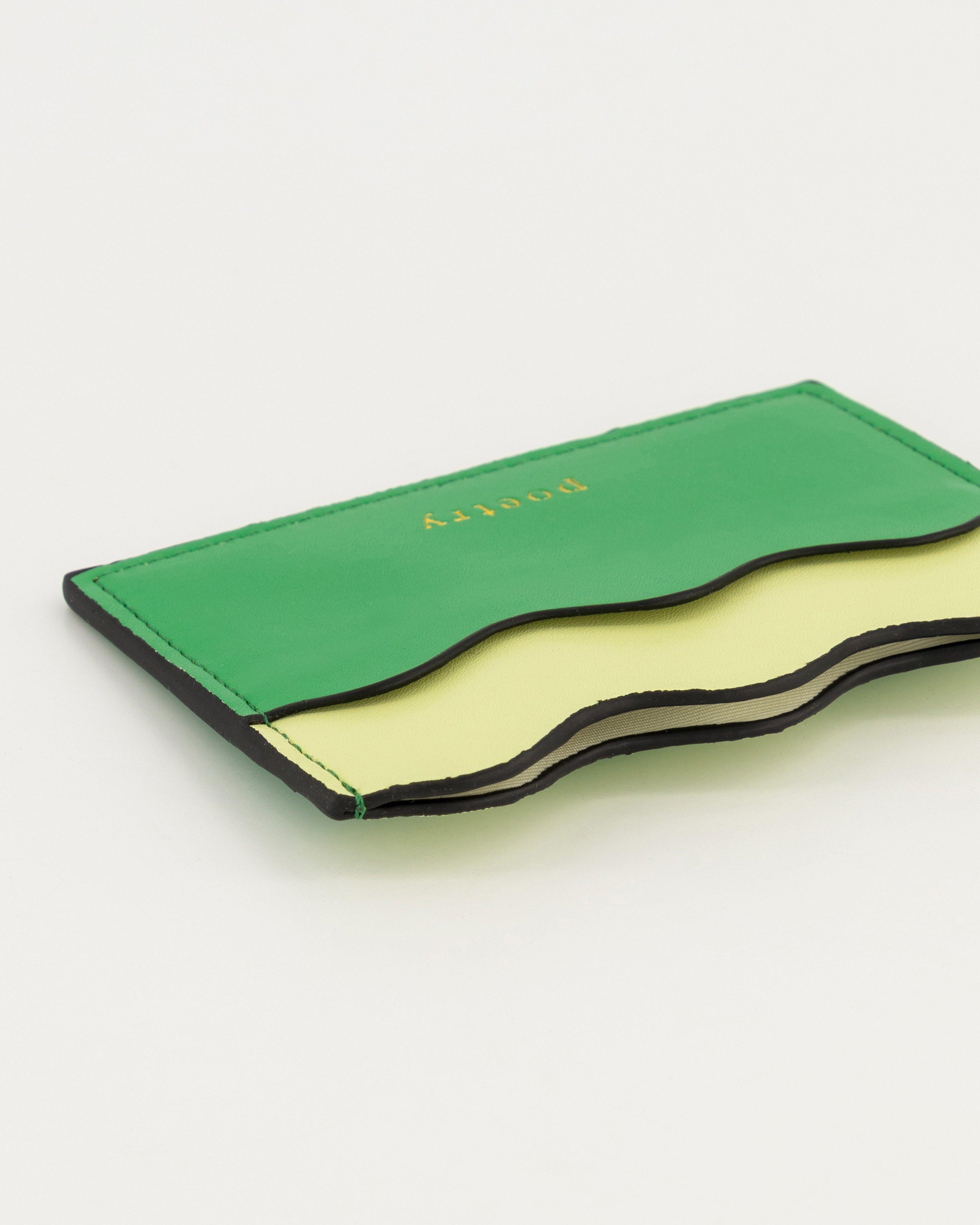 Sakura Scalloped Colourblock Card Holder -  Green