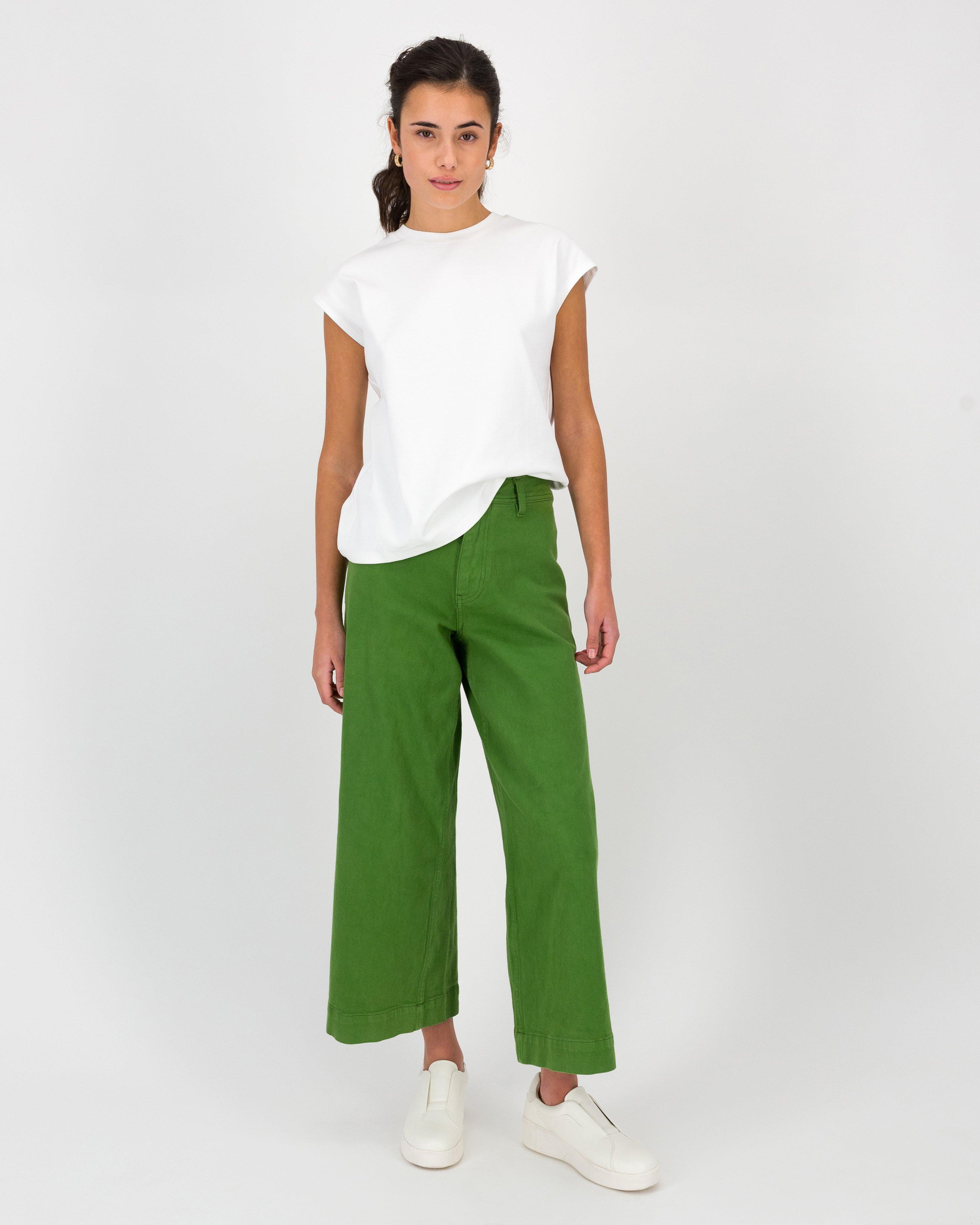 Jenna Crew Neck Tee -  White