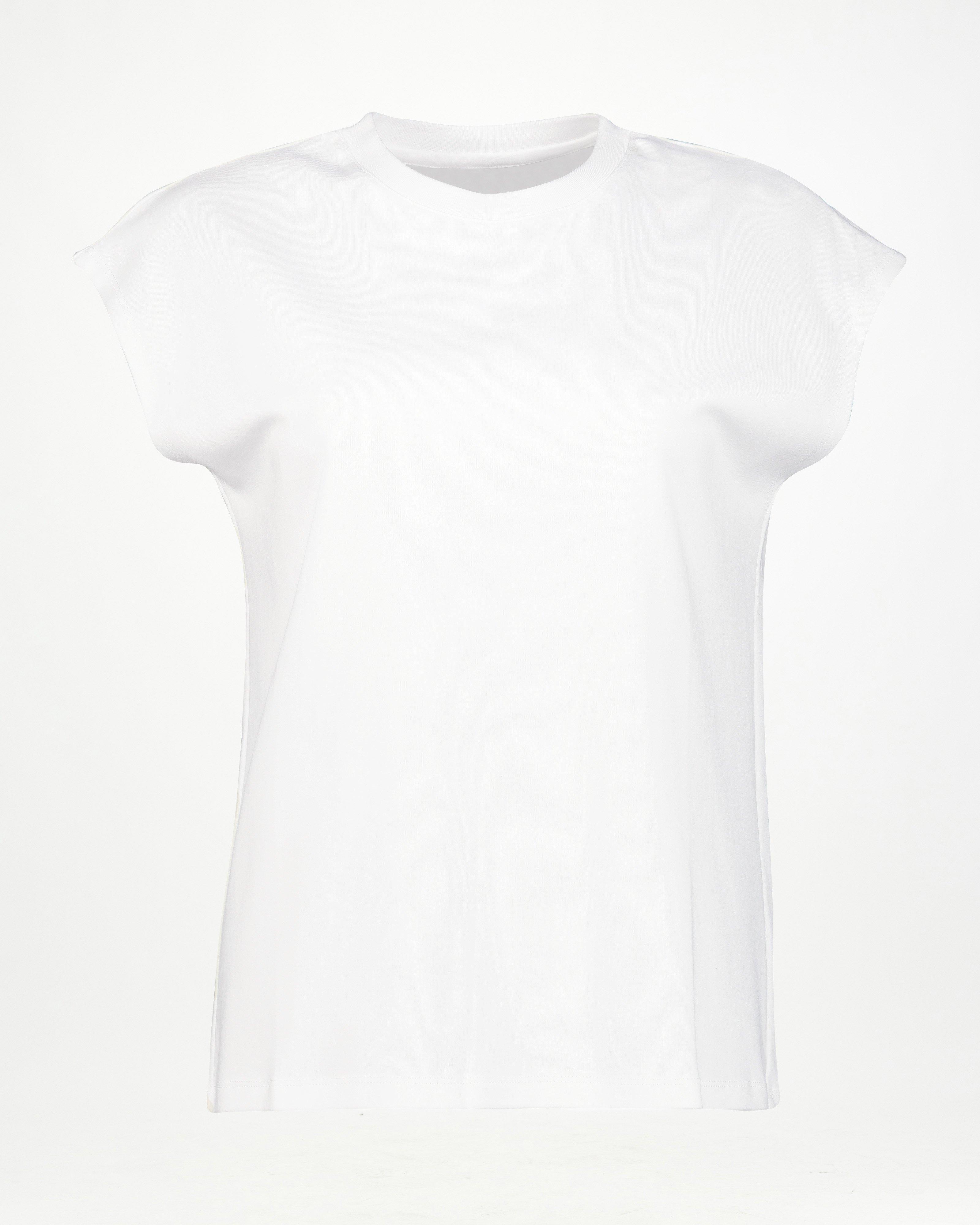 Jenna Crew Neck Tee -  White
