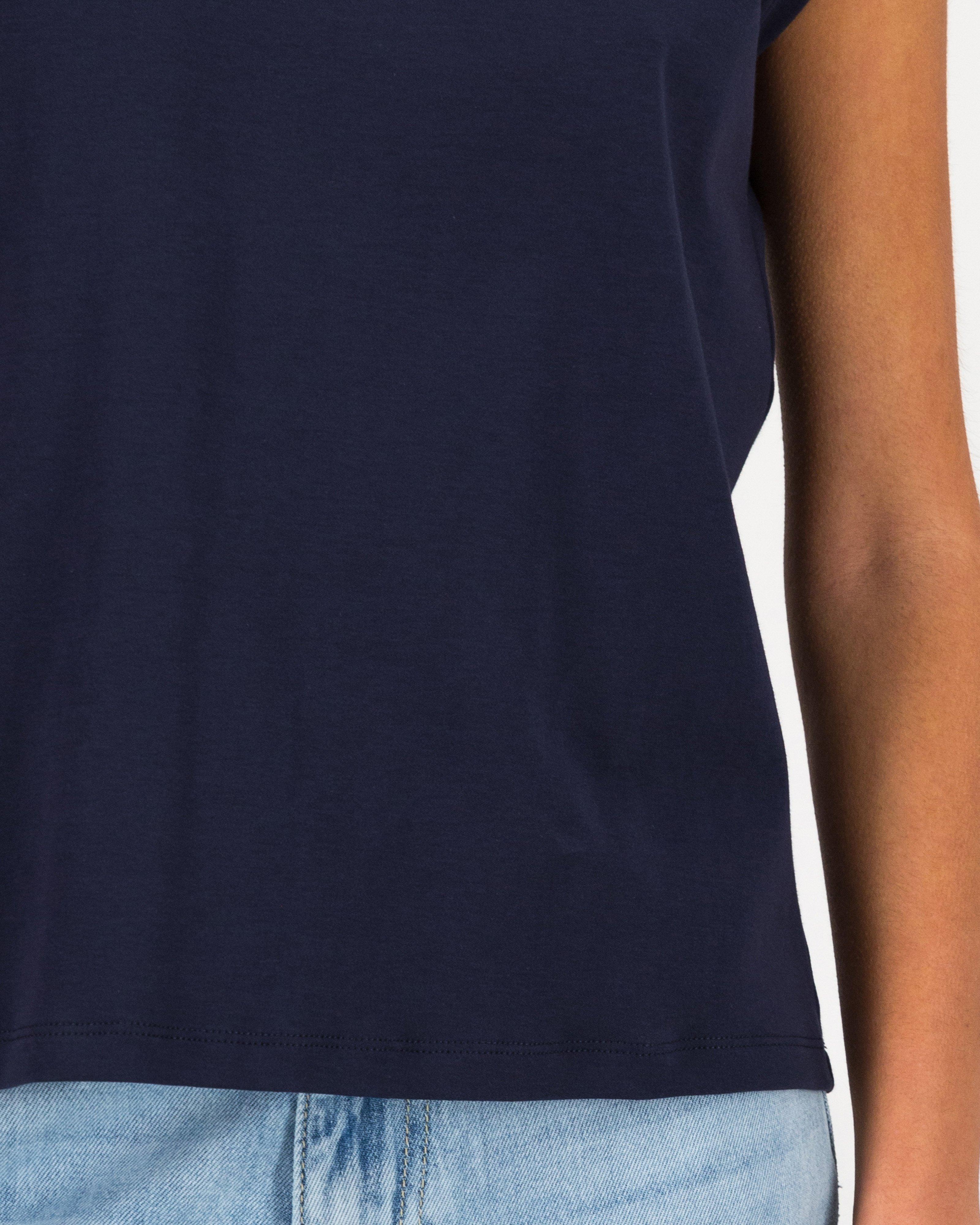 Jenna Crew Neck Tee -  Navy