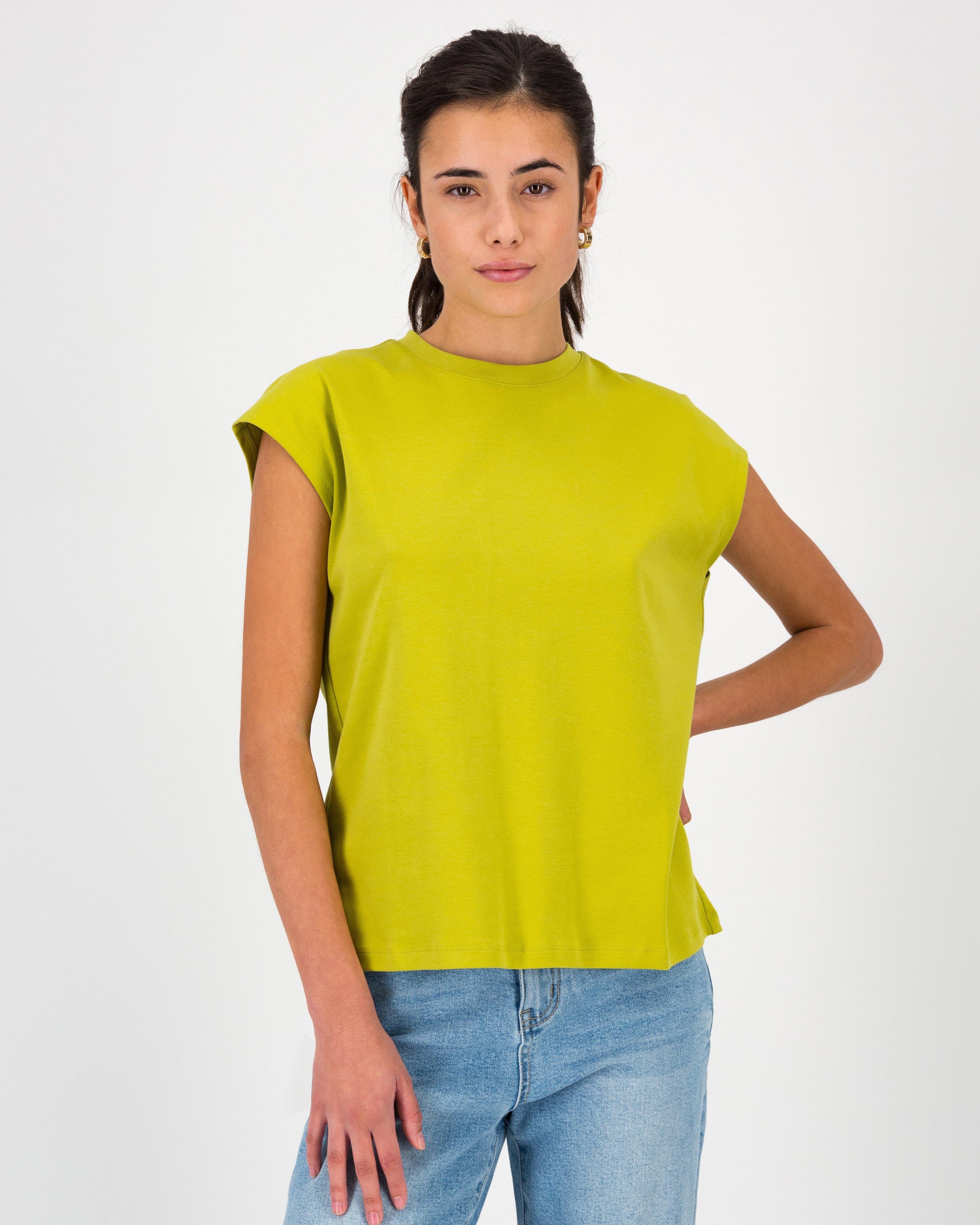 Jenna Crew Neck Tee -  Green