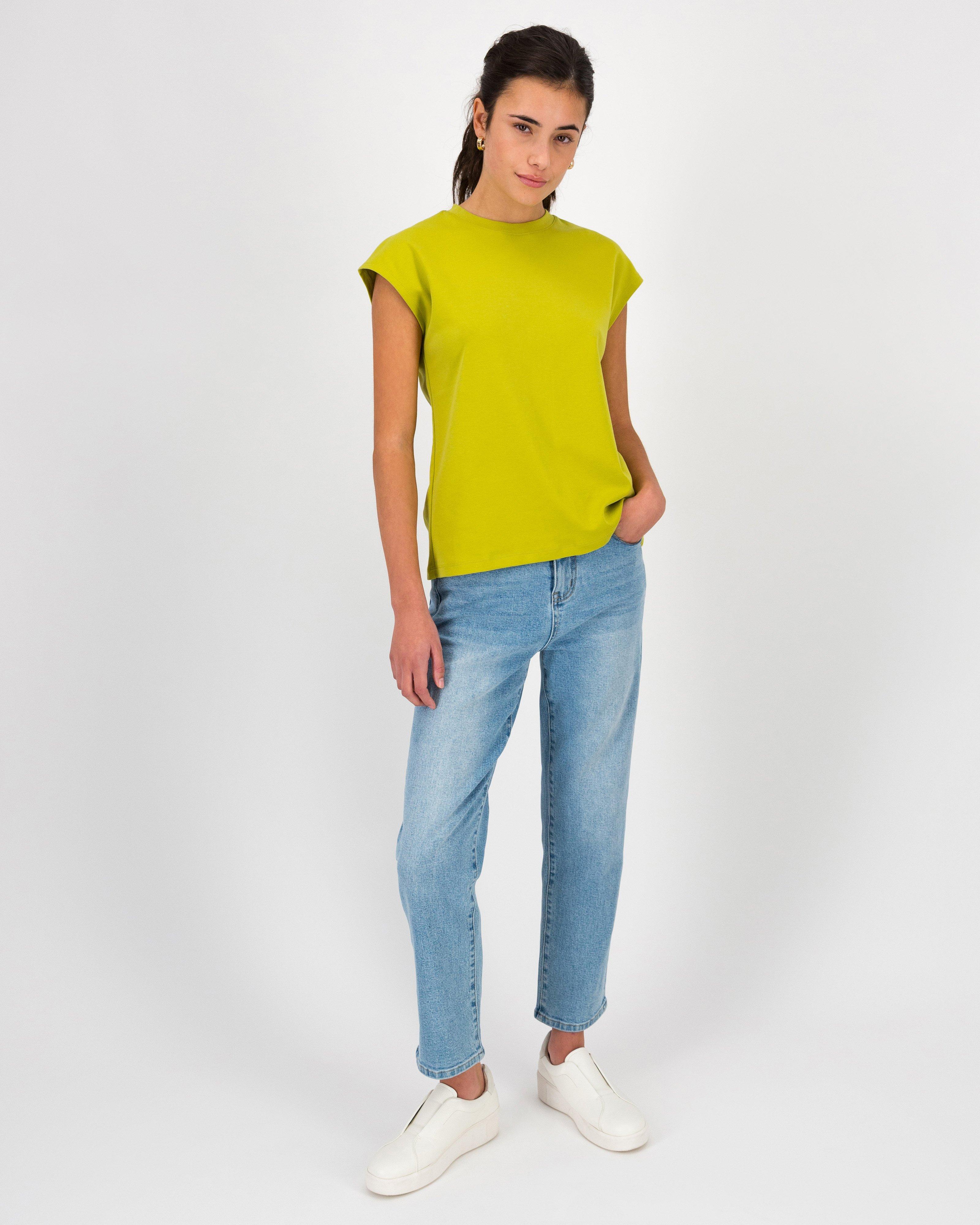 Jenna Crew Neck Tee -  Green