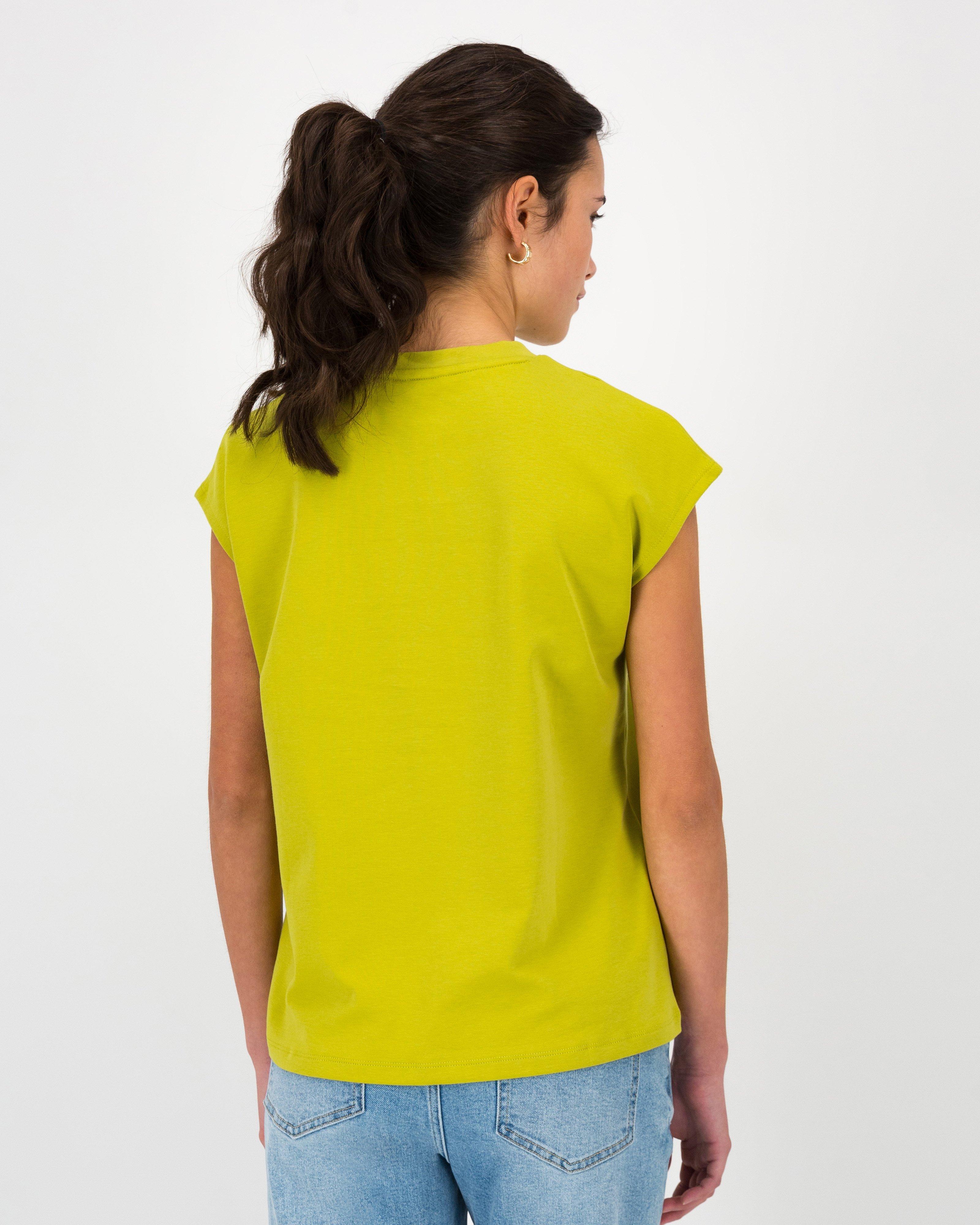 Jenna Crew Neck Tee -  Green