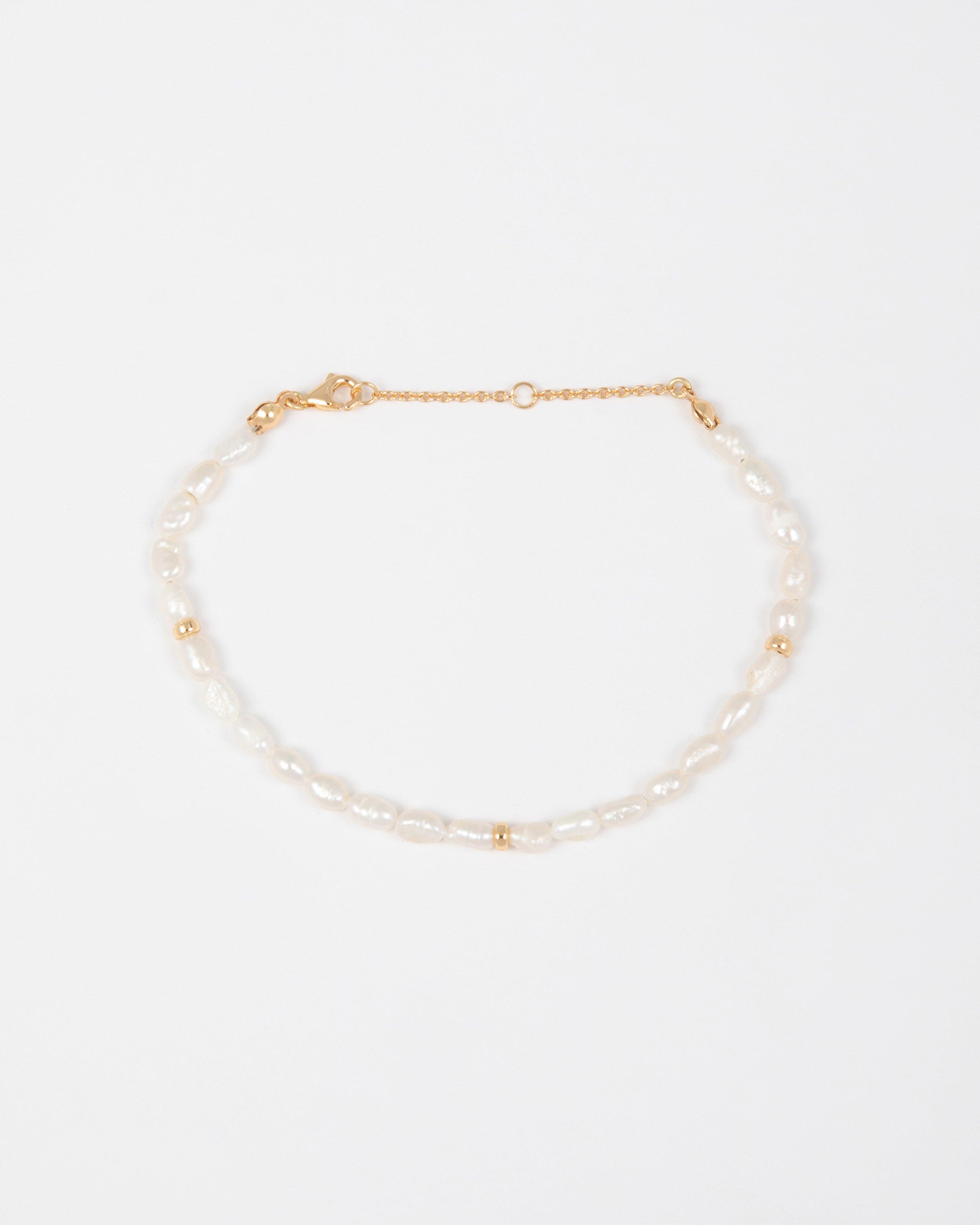 Sterling Silver Freshwater Pearl Bracelet -  Milk