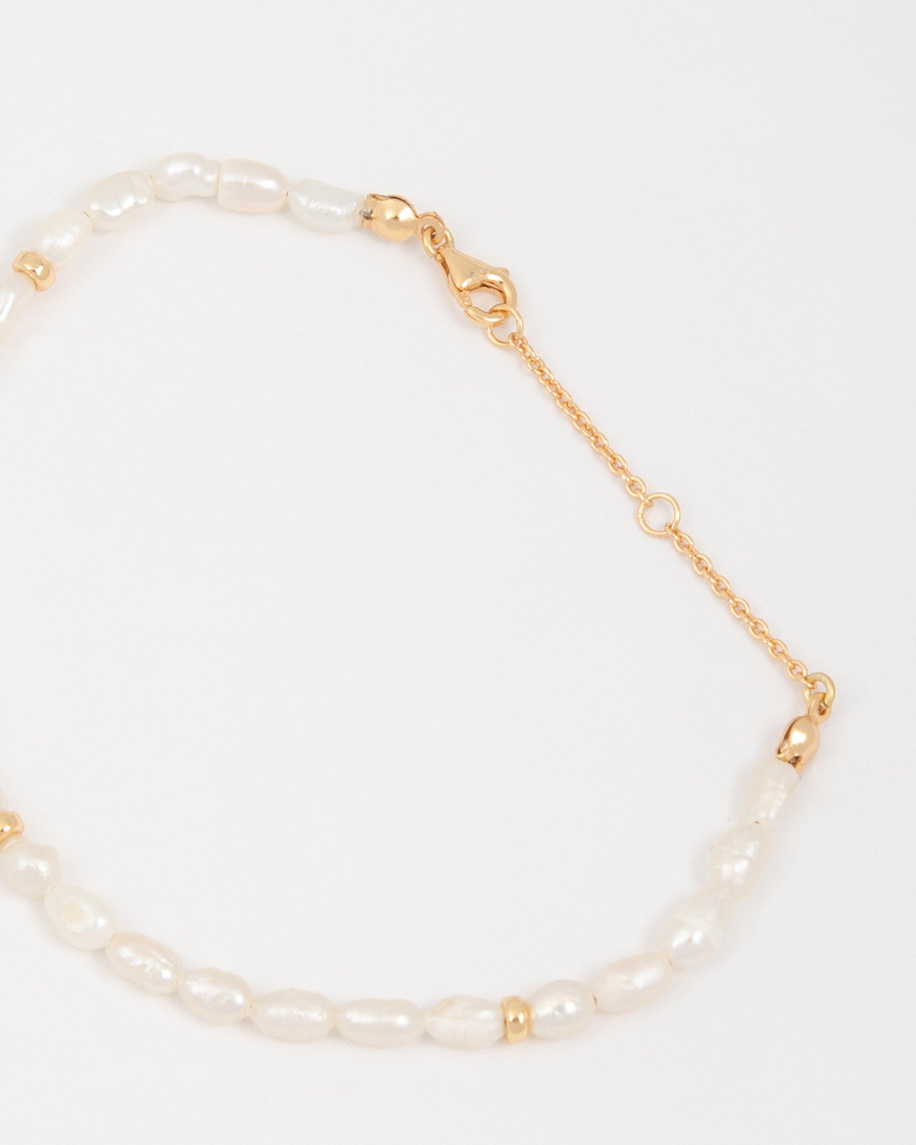 Sterling Silver Freshwater Pearl Bracelet -  Milk