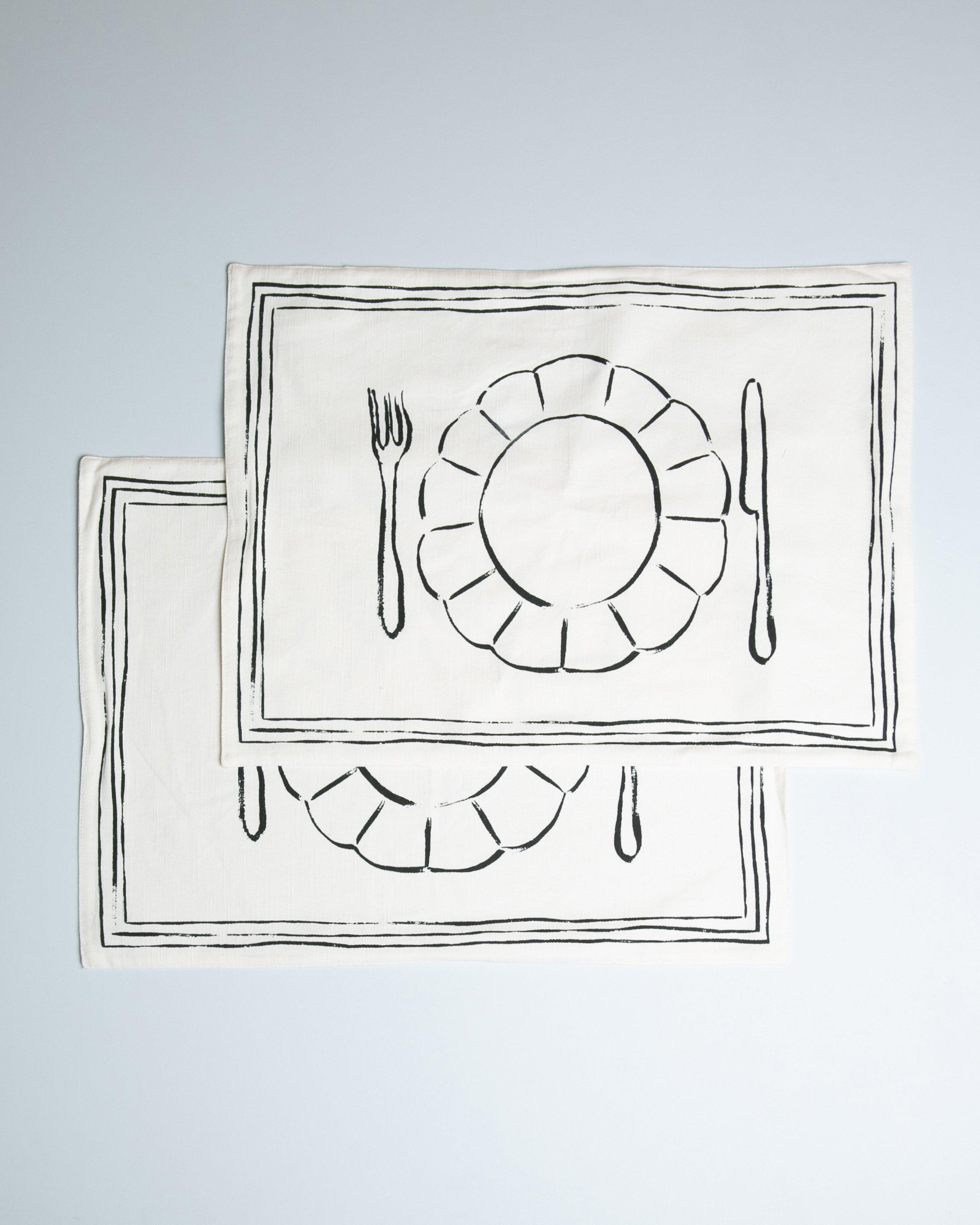 Studio Pen Placemat Set -  Milk