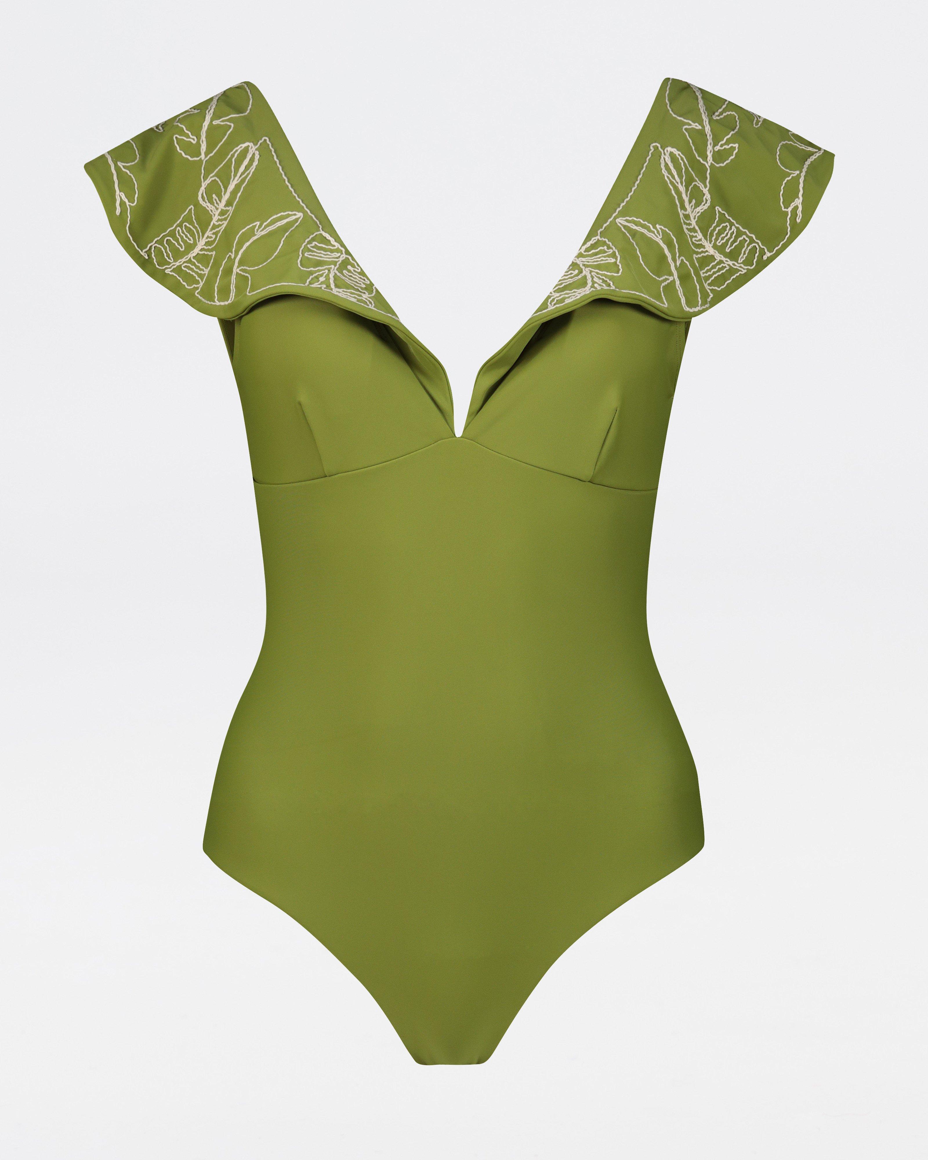 Embroidered bathing suit clearance