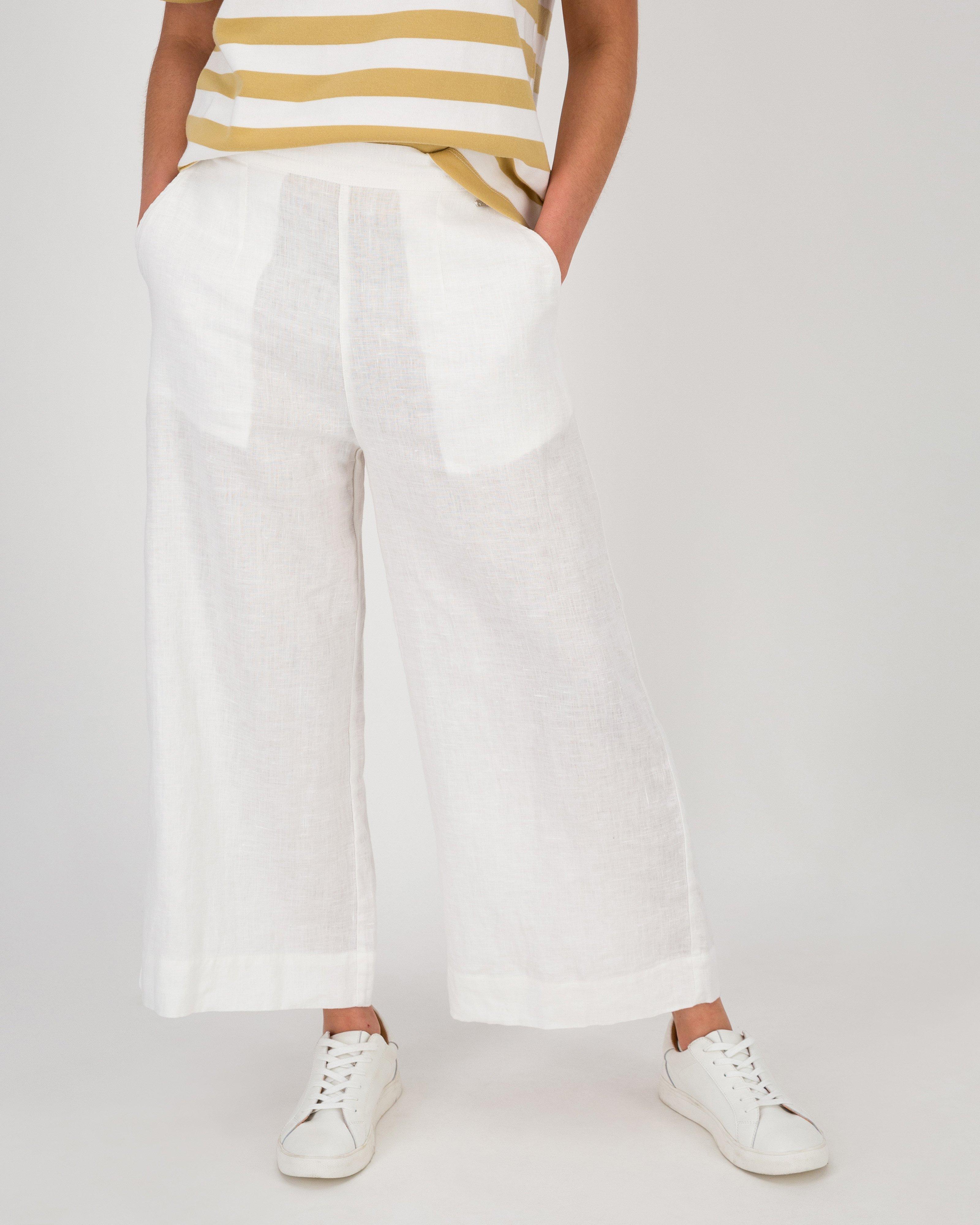  Women’s Diana Linen Pants  -  White