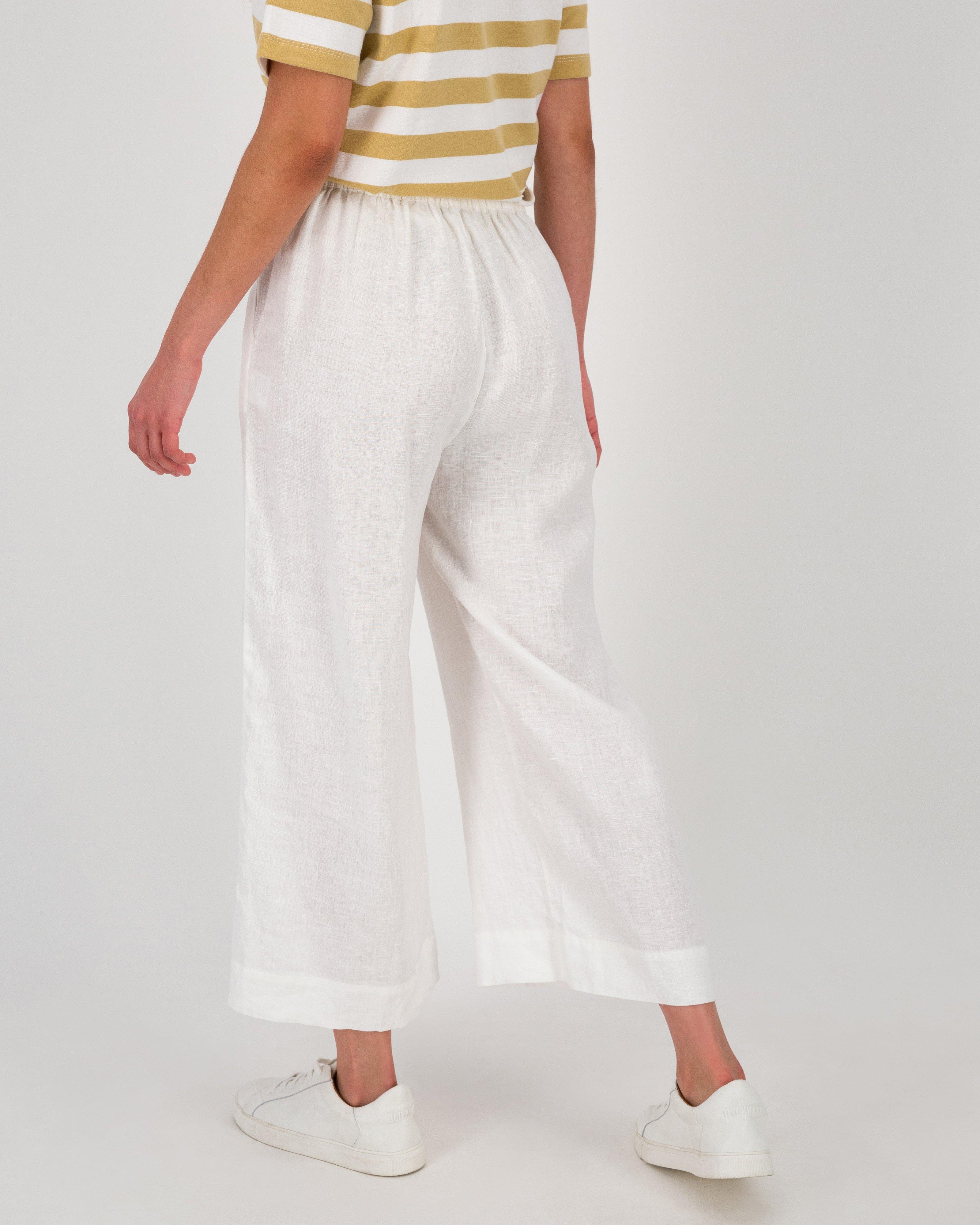  Women’s Diana Linen Pants  -  White