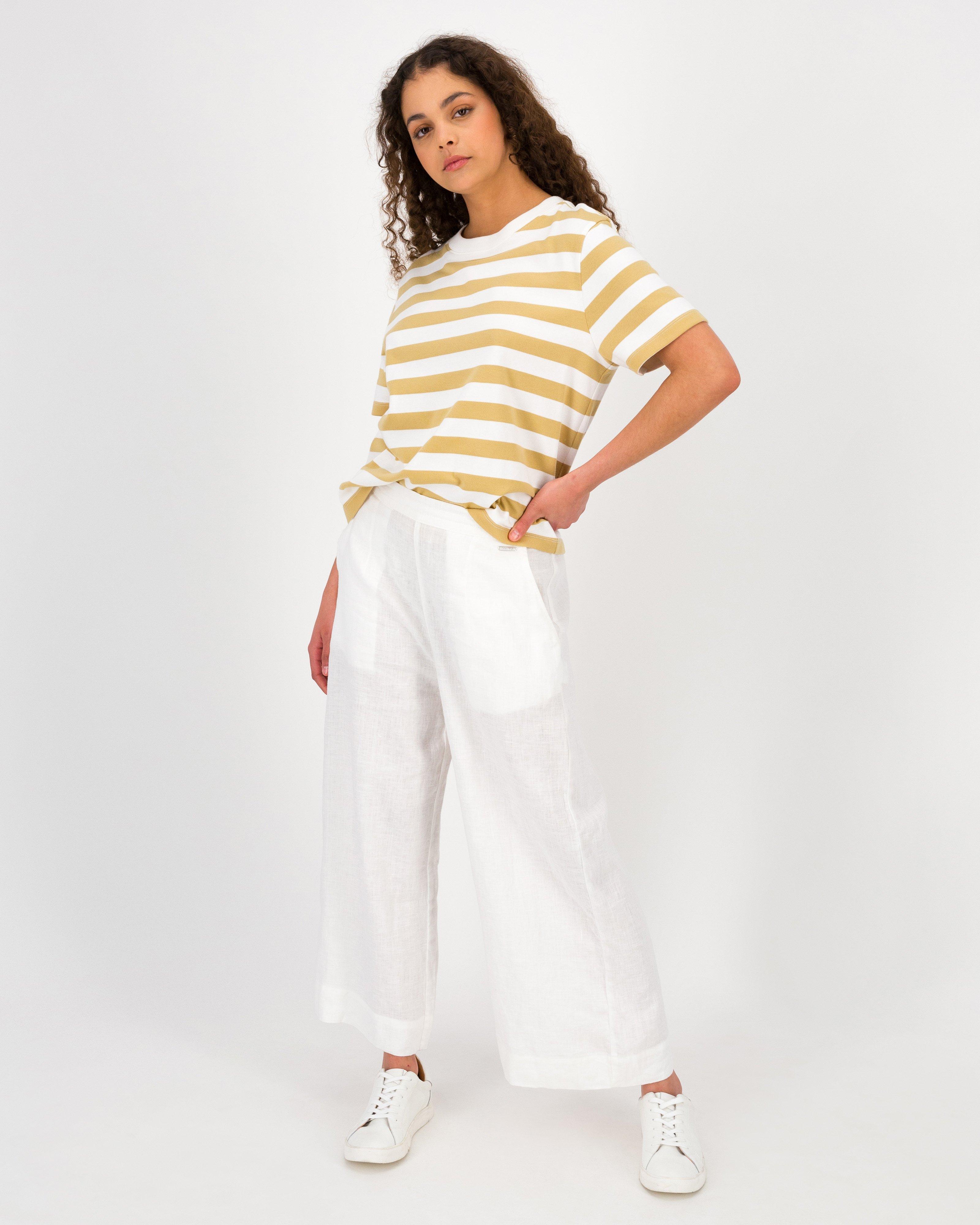  Women’s Diana Linen Pants  -  White