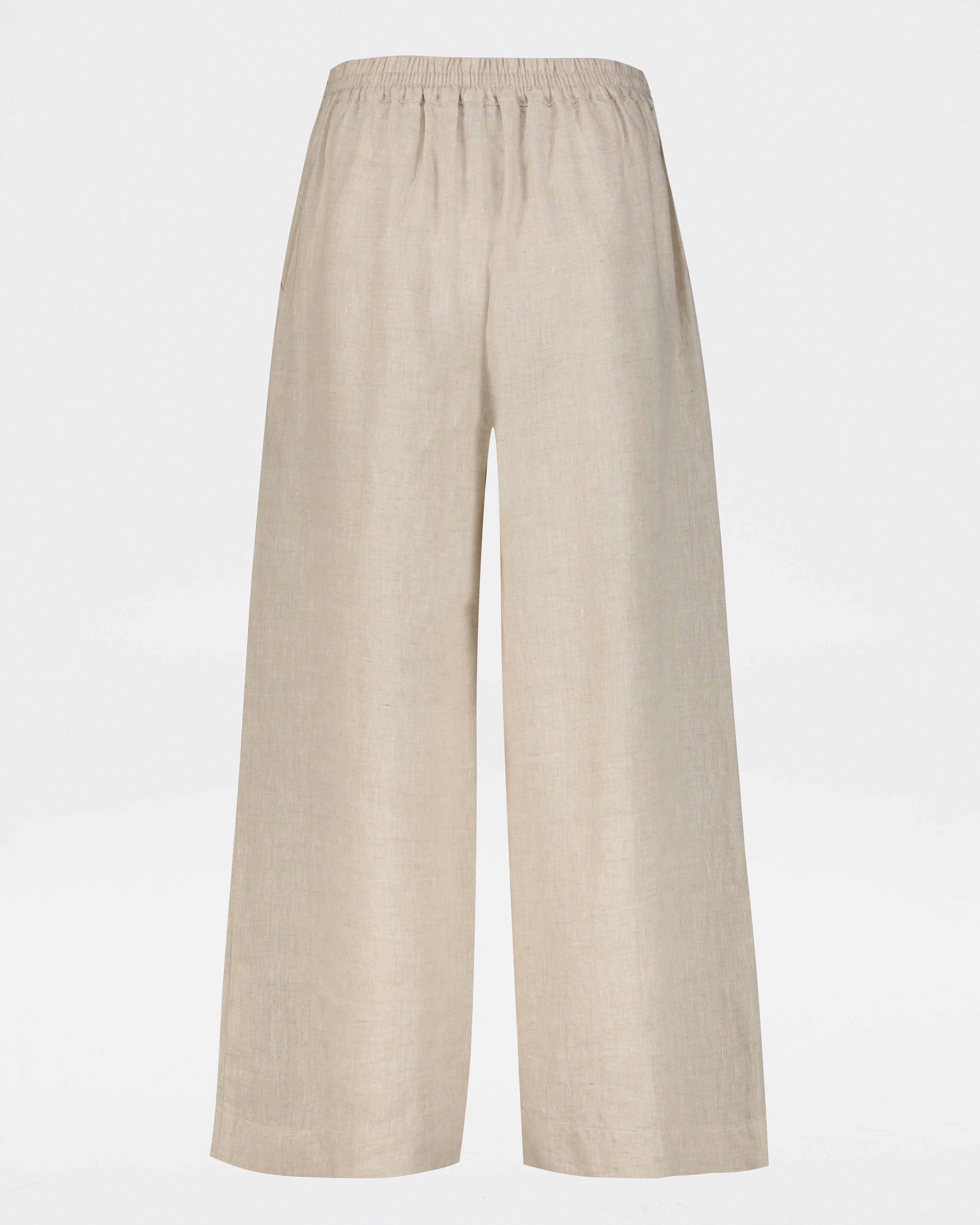  Women’s Diana Linen Pants  -  Stone