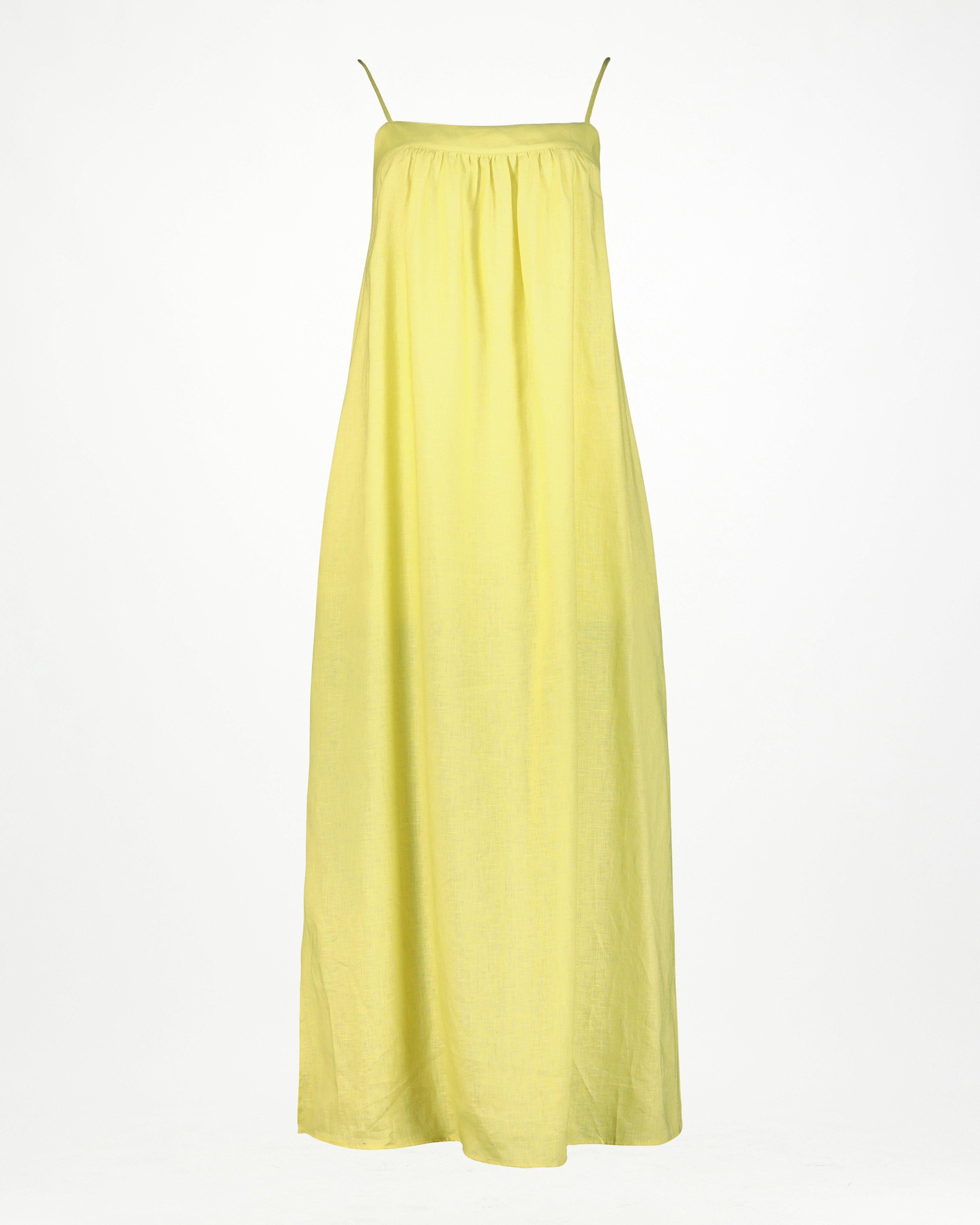 Alice Linen Dress -  Yellow