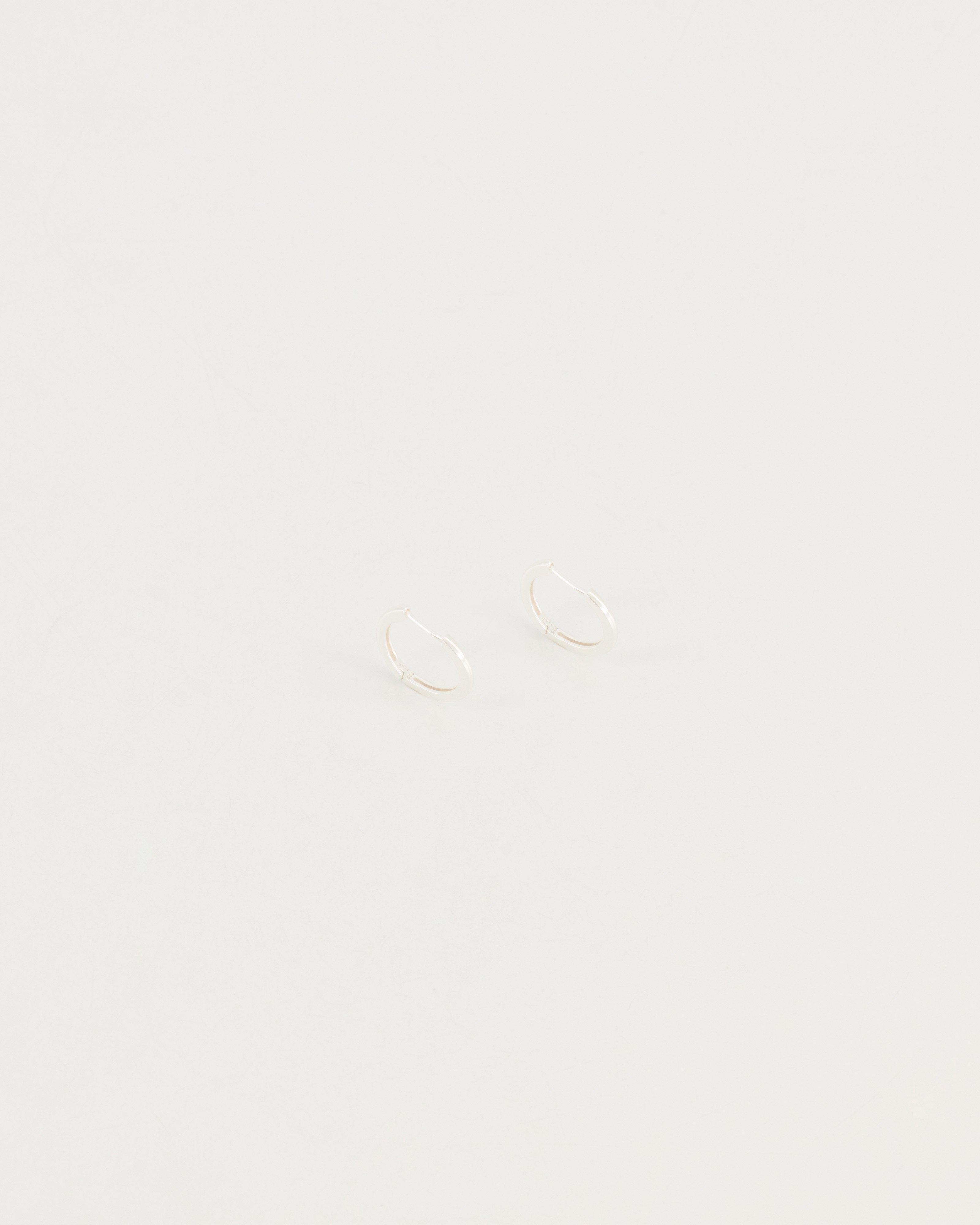 Sterling Silver Tube Hoop Earrings -  Silver