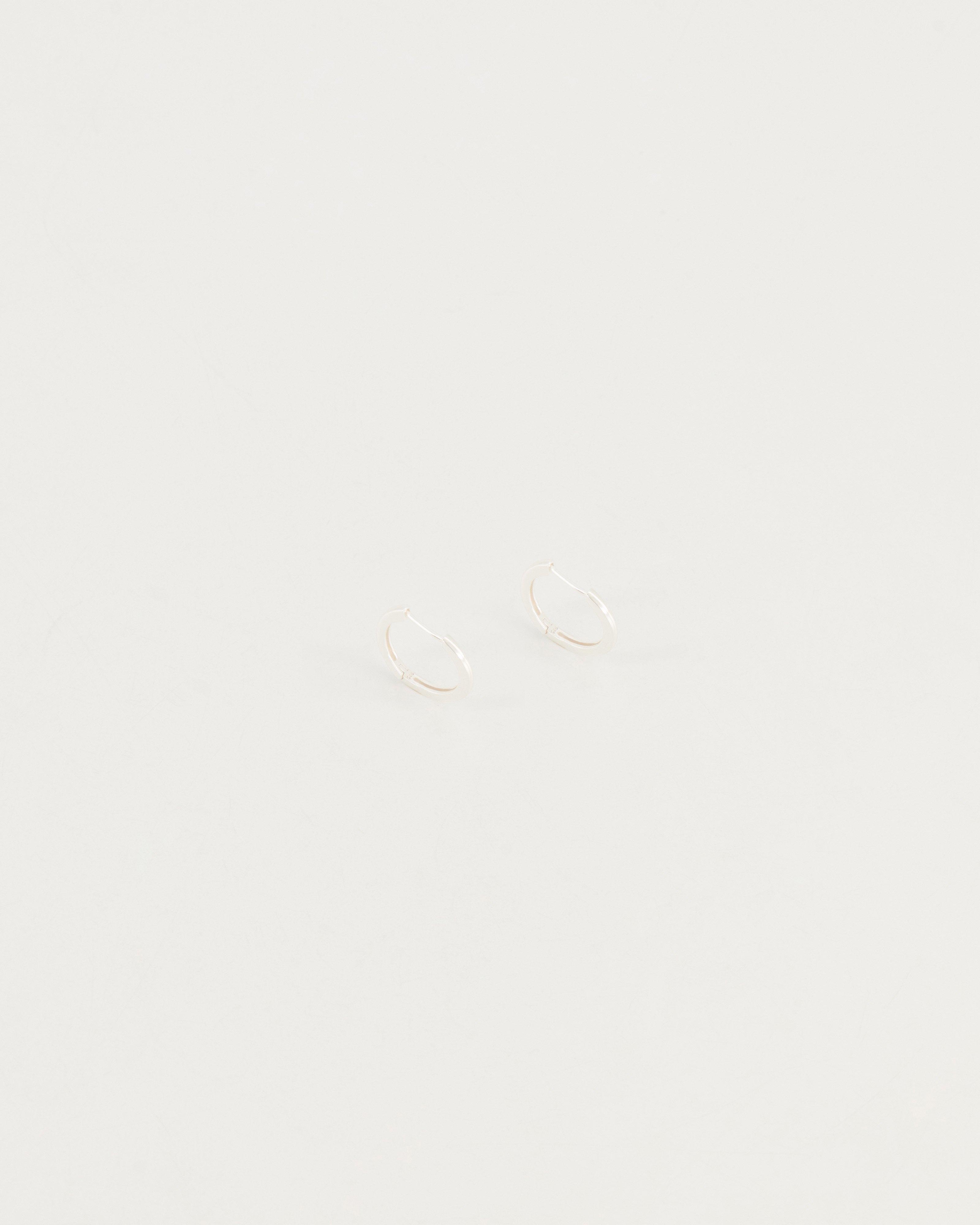 Sterling Silver Tube Hoop Earrings -  Silver