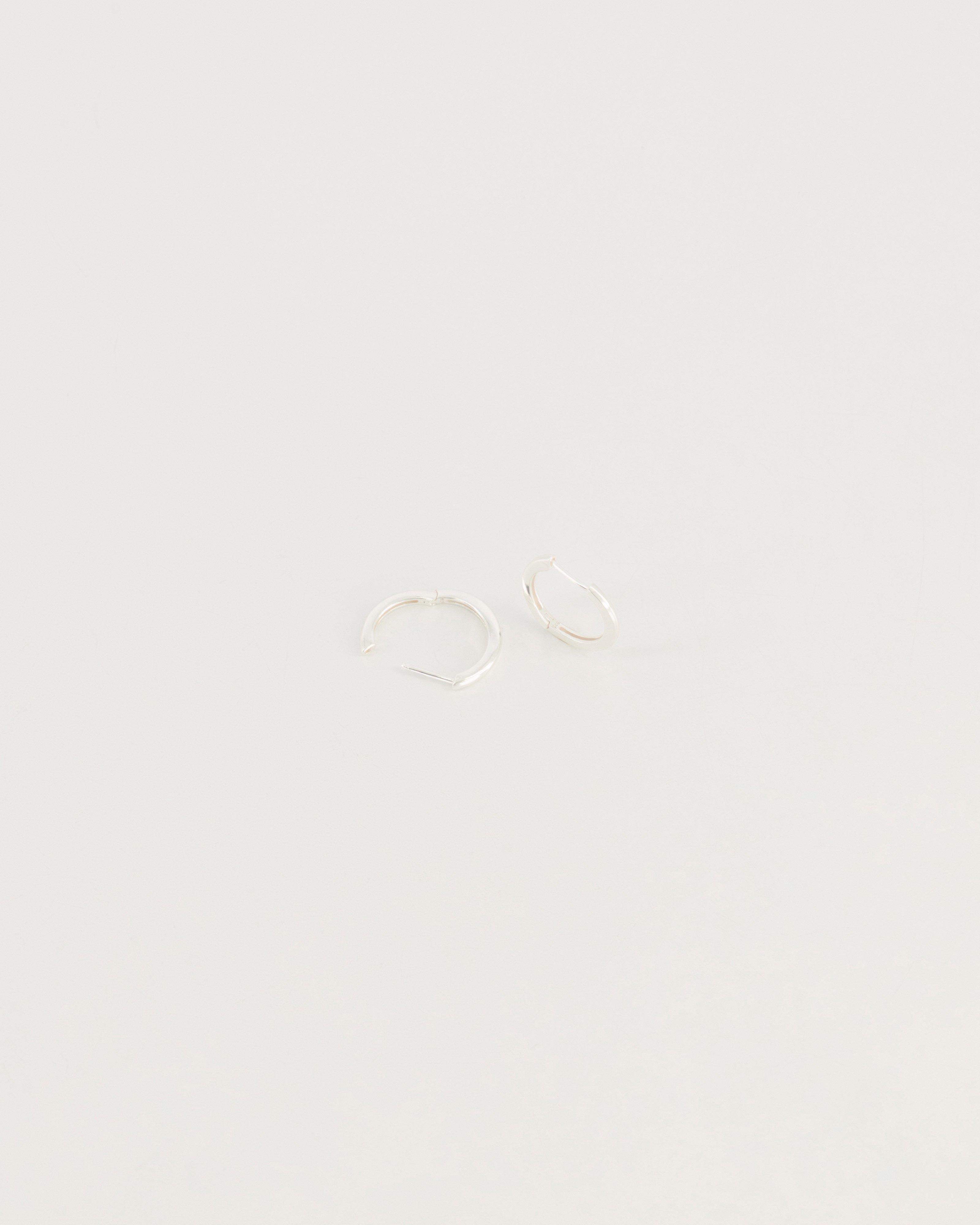 Sterling Silver Tube Hoop Earrings -  Silver