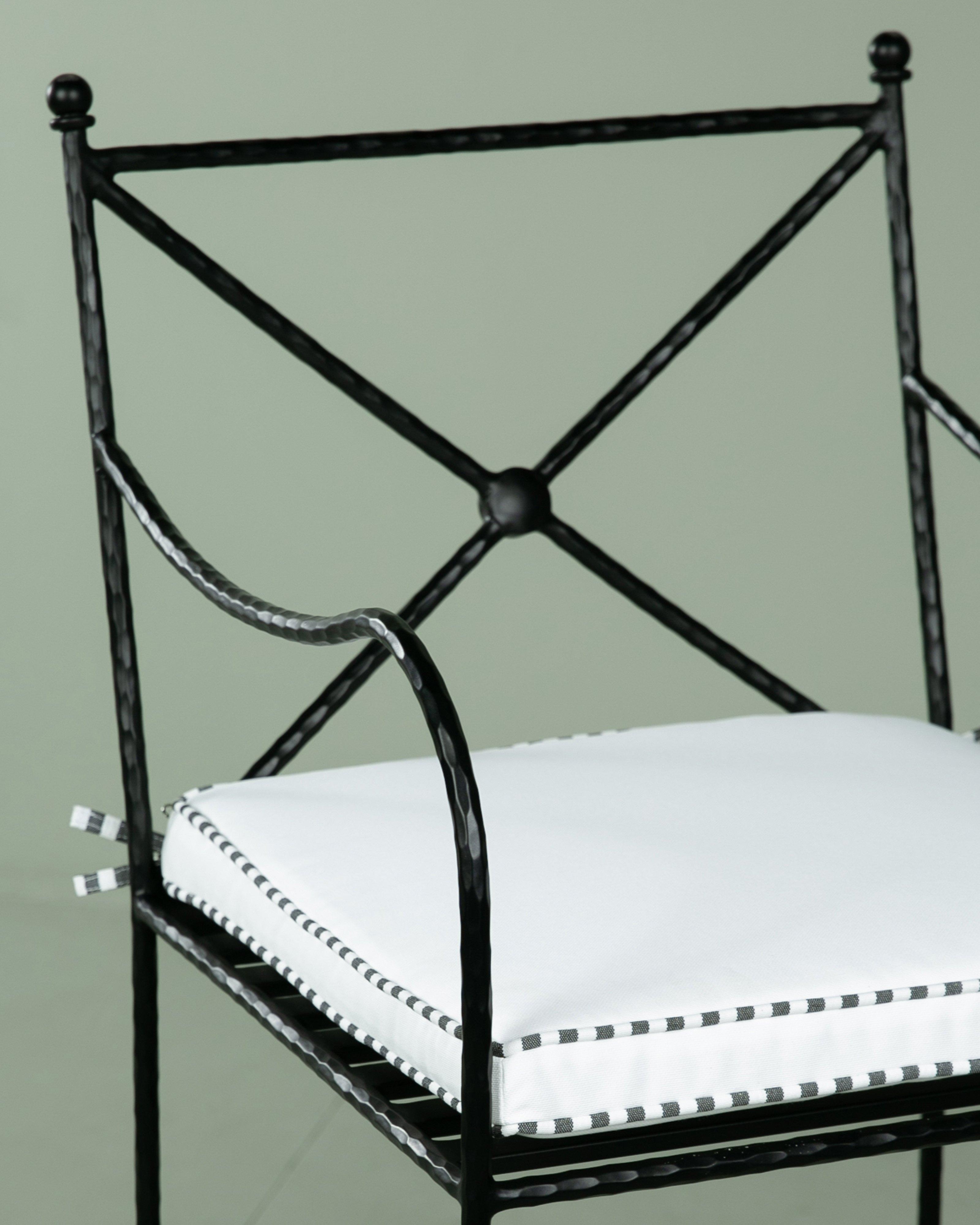 Hammered Iron Bar Chair -  Black